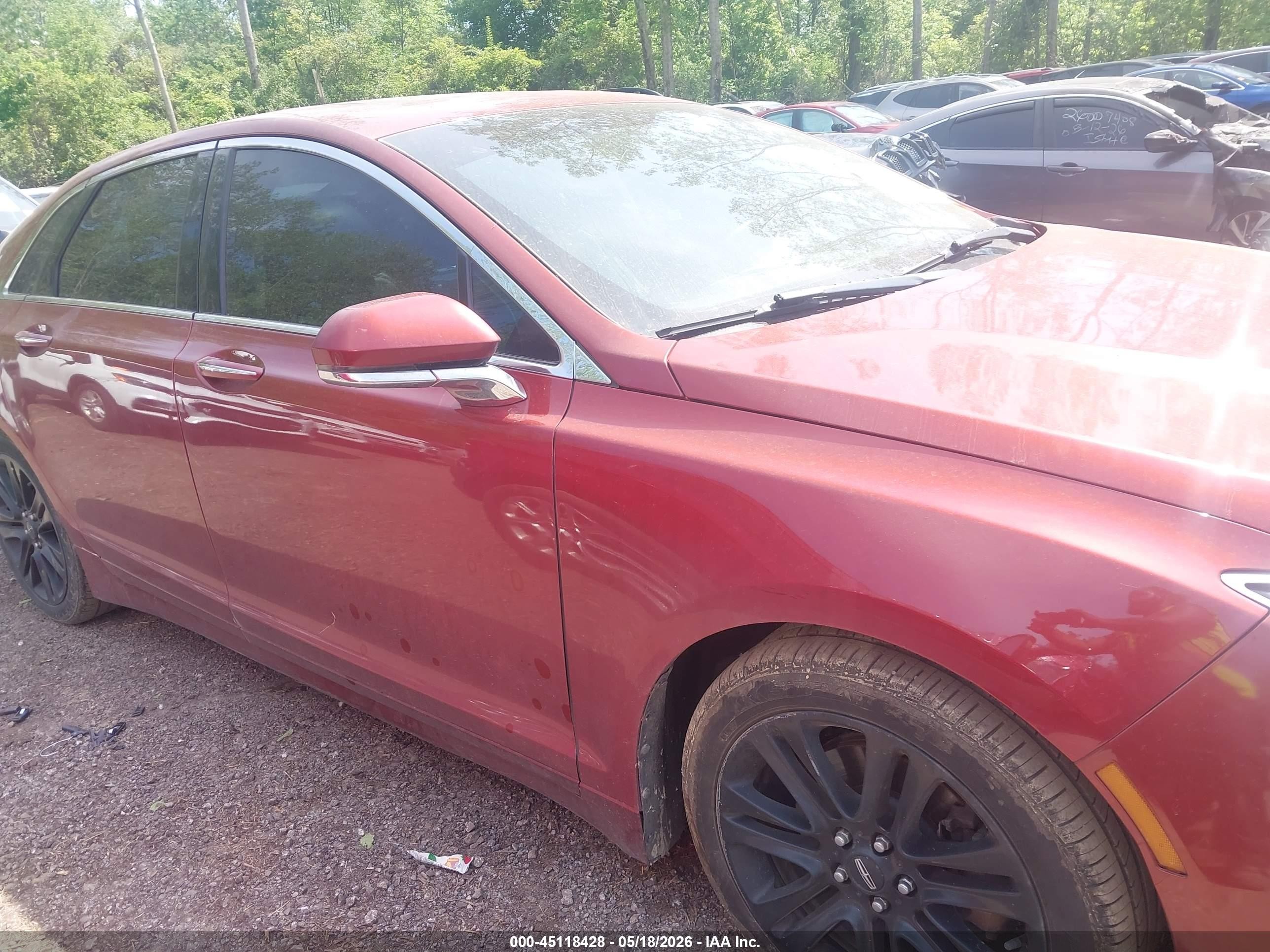 2014 Lincoln Mkz   Orange vin: 3LN6L2J93ER812633