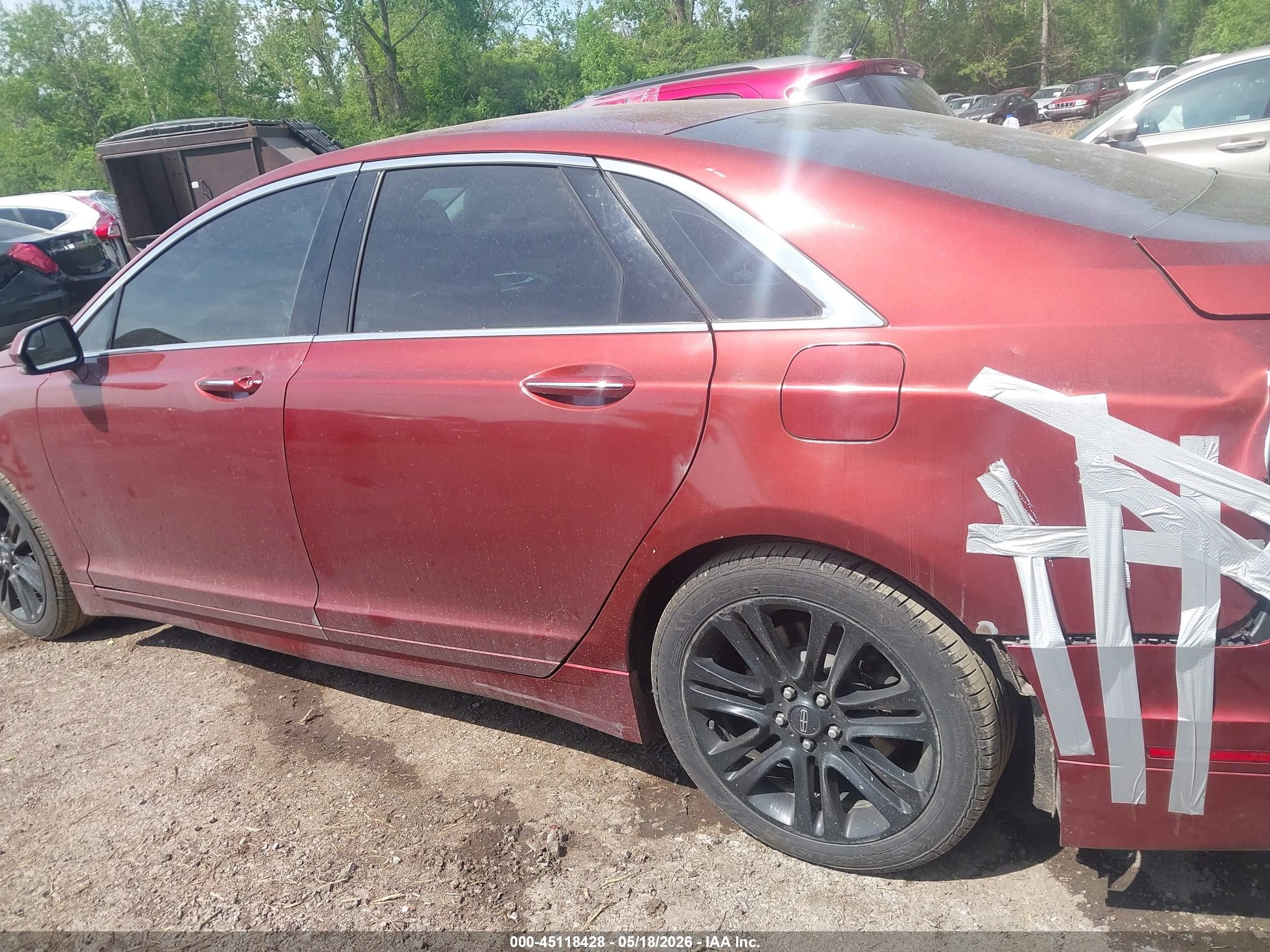 2014 Lincoln Mkz   Orange vin: 3LN6L2J93ER812633