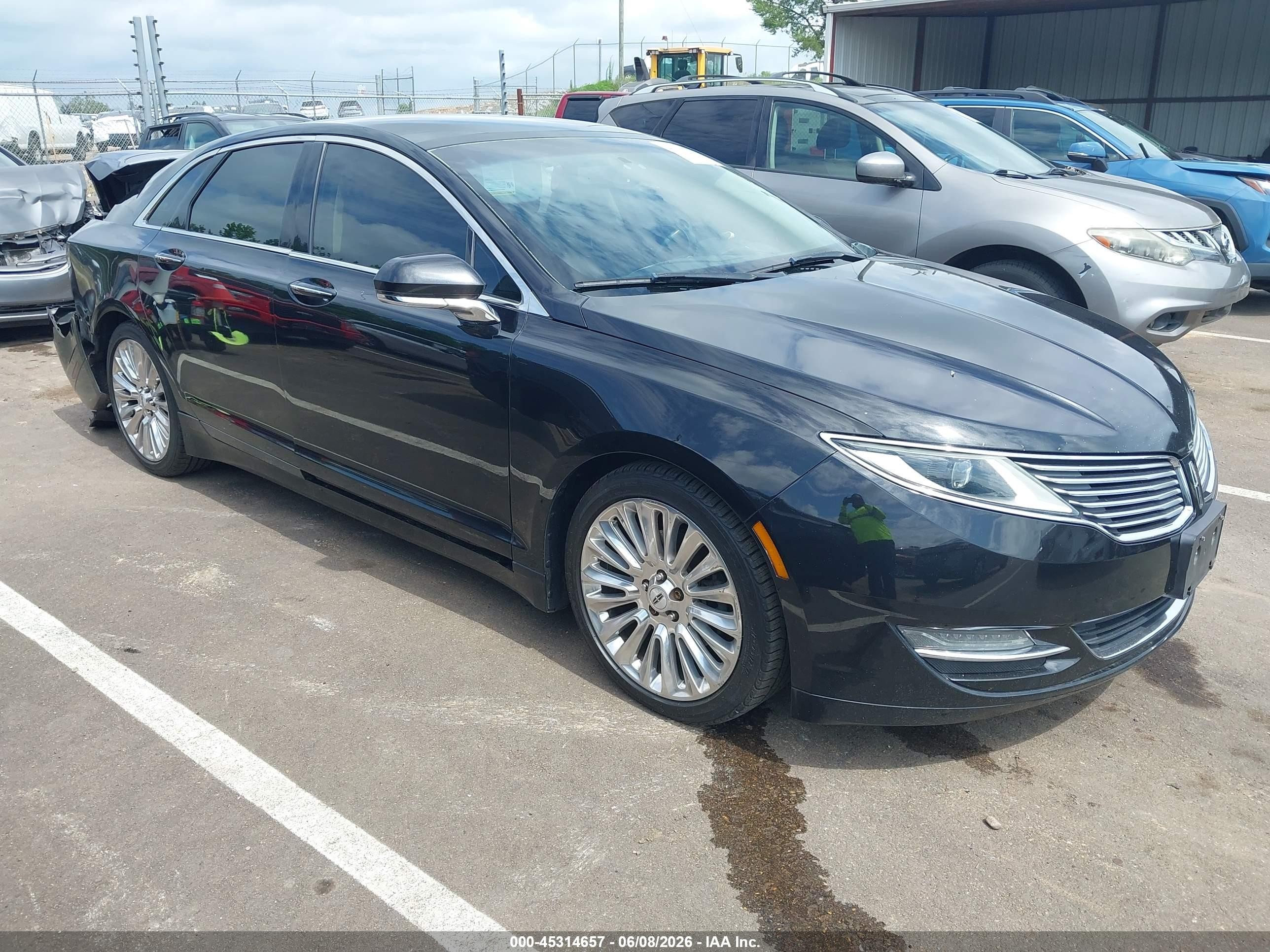 2015 Lincoln Mkz   Черный vin: 3LN6L2J93FR614152