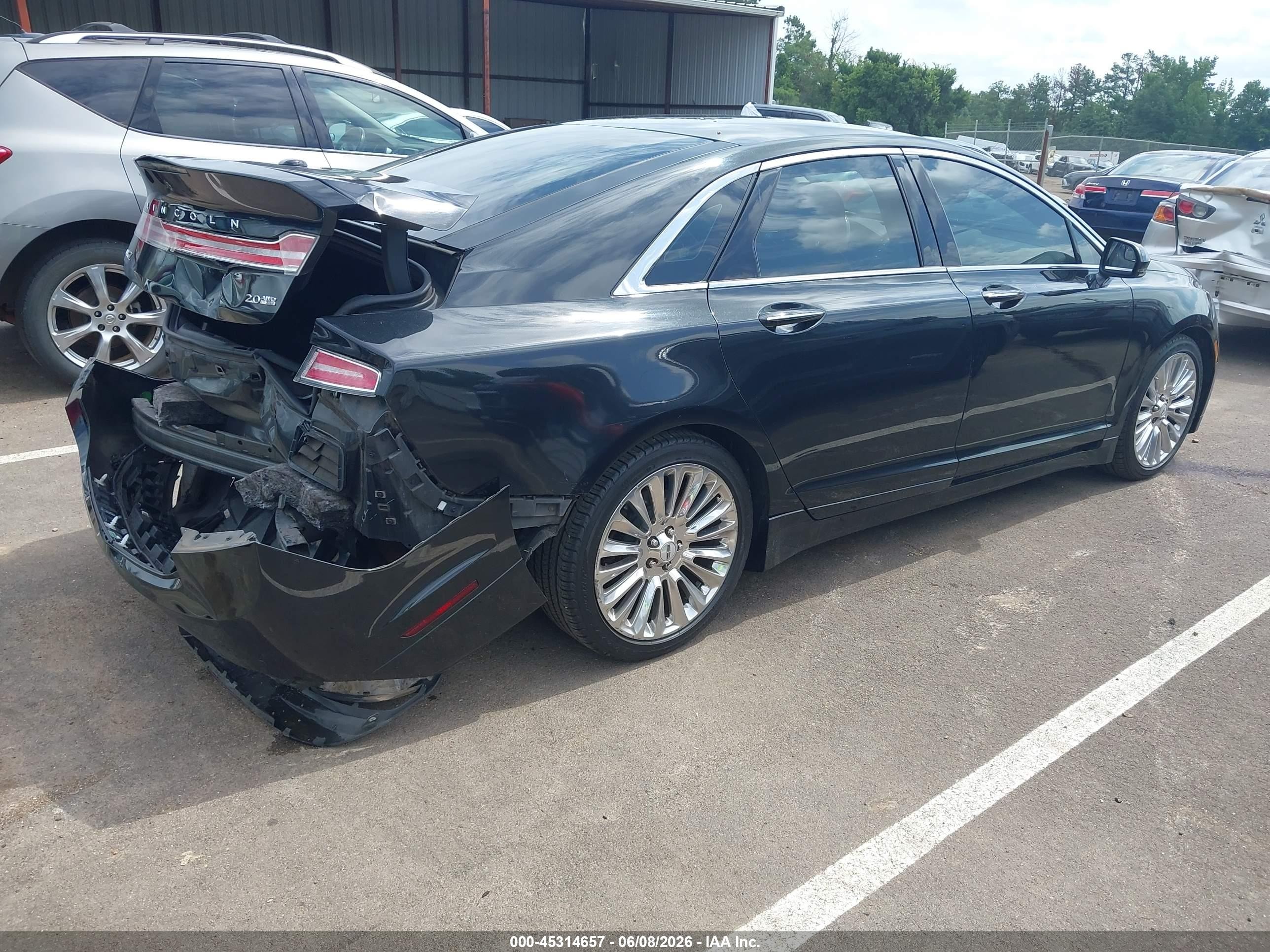 2015 Lincoln Mkz   Черный vin: 3LN6L2J93FR614152