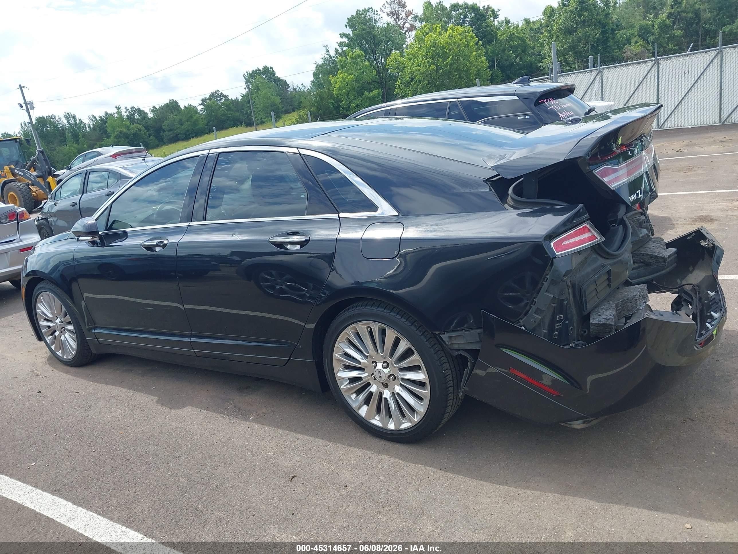 2015 Lincoln Mkz   Черный vin: 3LN6L2J93FR614152