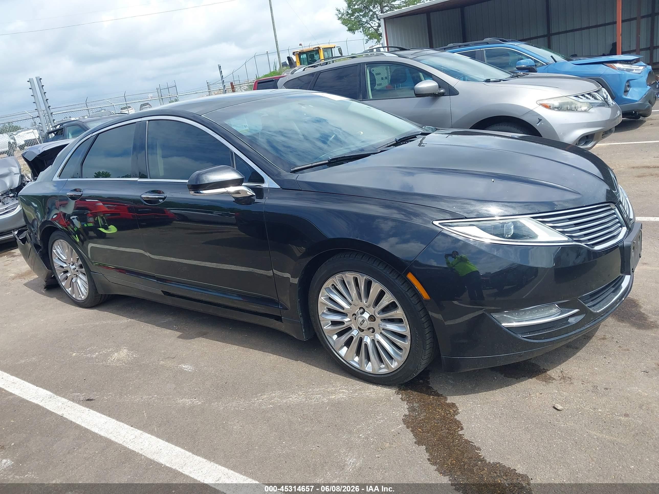 2015 Lincoln Mkz   Черный vin: 3LN6L2J93FR614152
