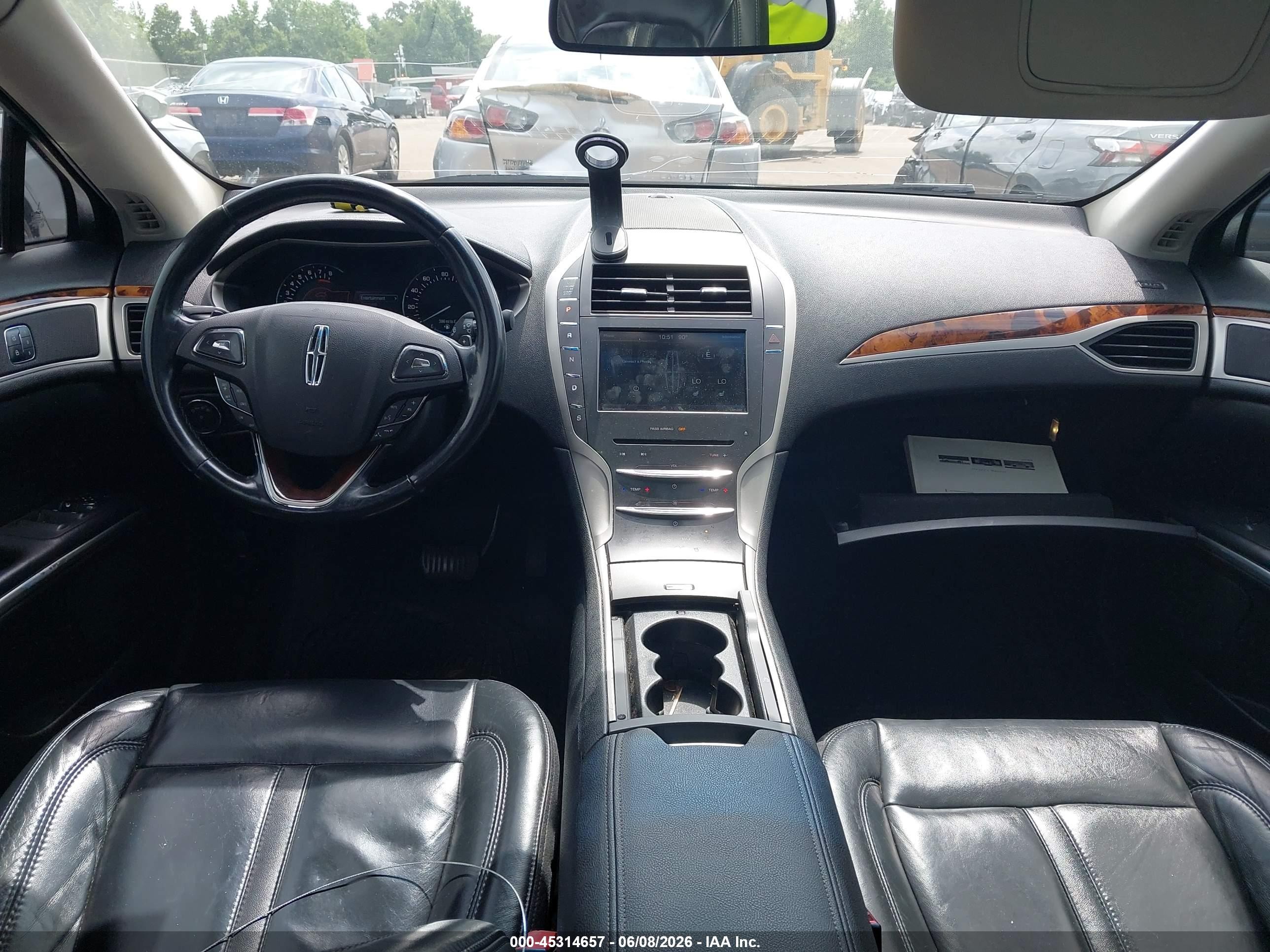 2015 Lincoln Mkz   Черный vin: 3LN6L2J93FR614152