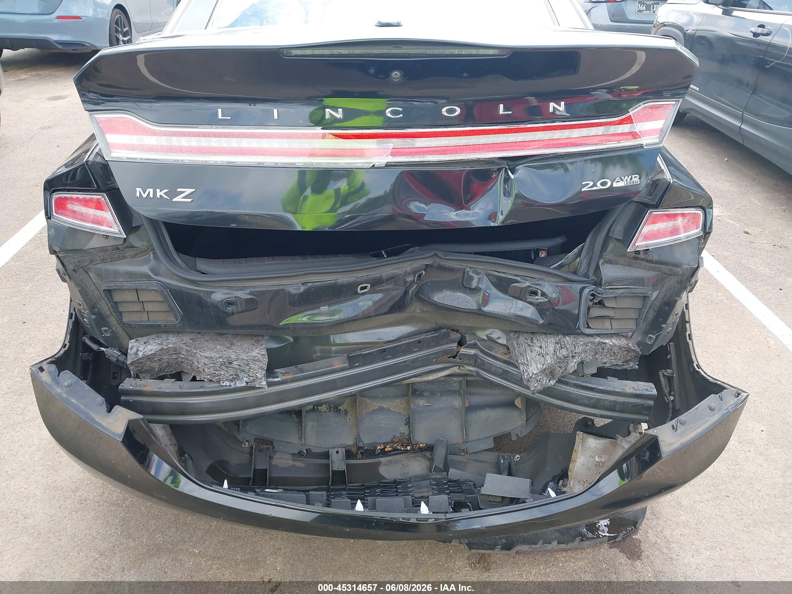 2015 Lincoln Mkz   Черный vin: 3LN6L2J93FR614152