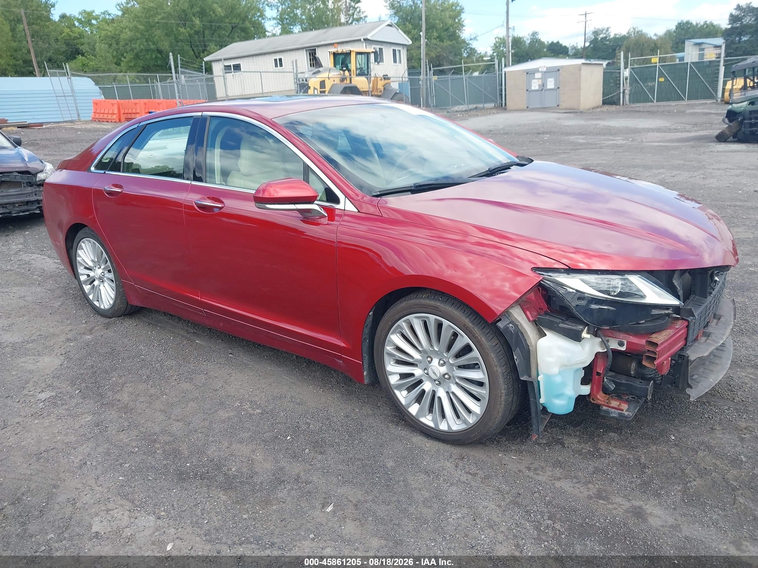 2013 Lincoln Mkz   Red vin: 3LN6L2J94DR803504