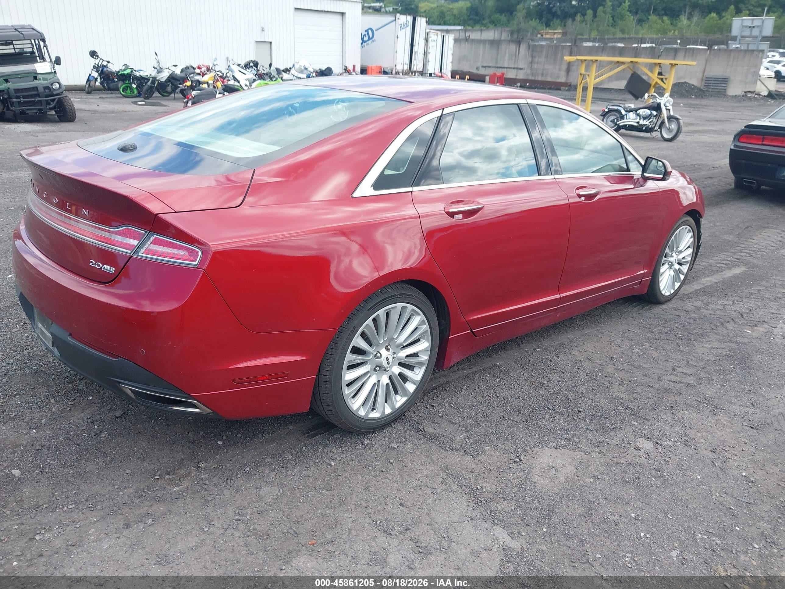2013 Lincoln Mkz   Red vin: 3LN6L2J94DR803504