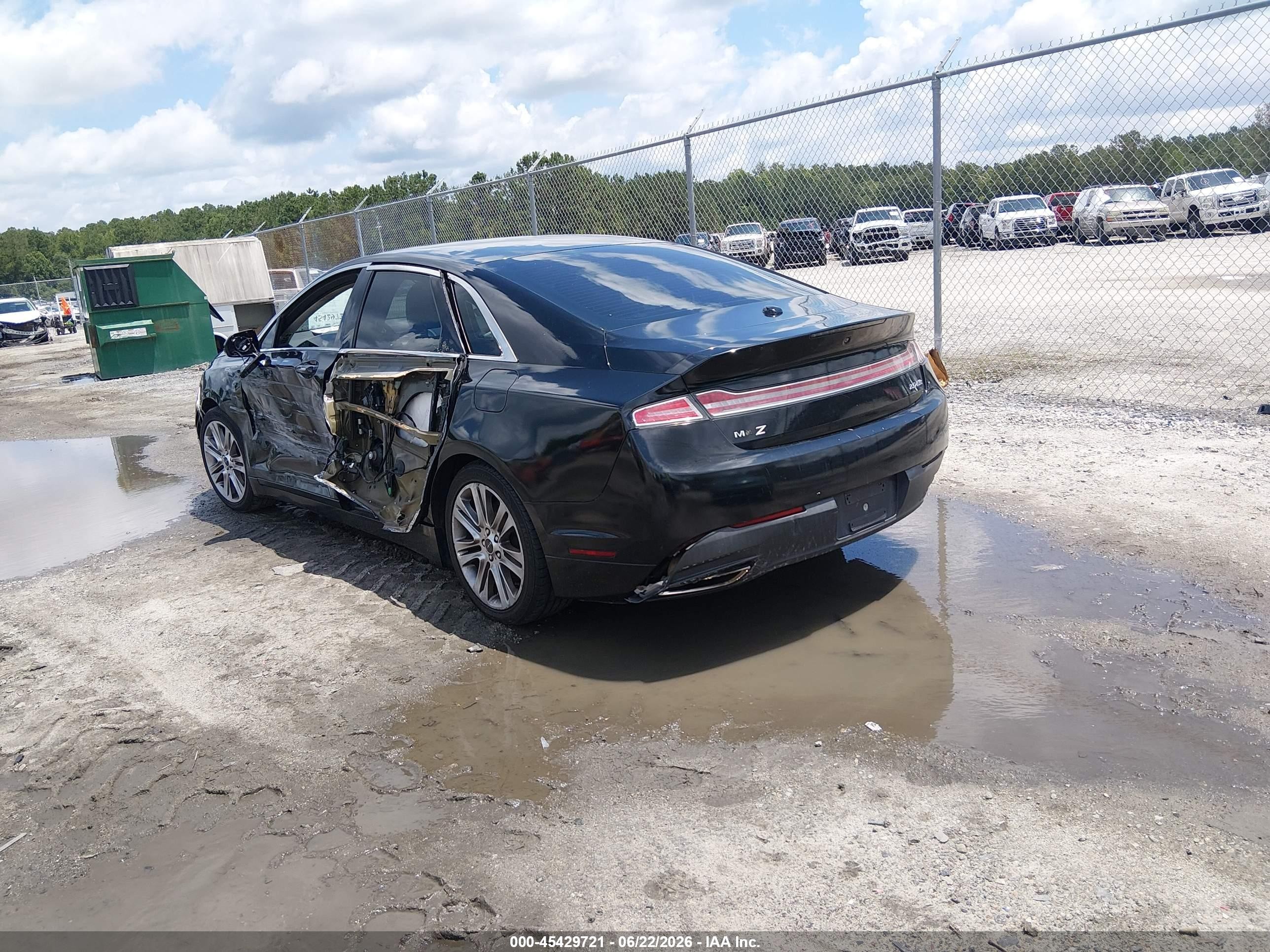 2014 Lincoln Mkz   Black vin: 3LN6L2J94ER830784