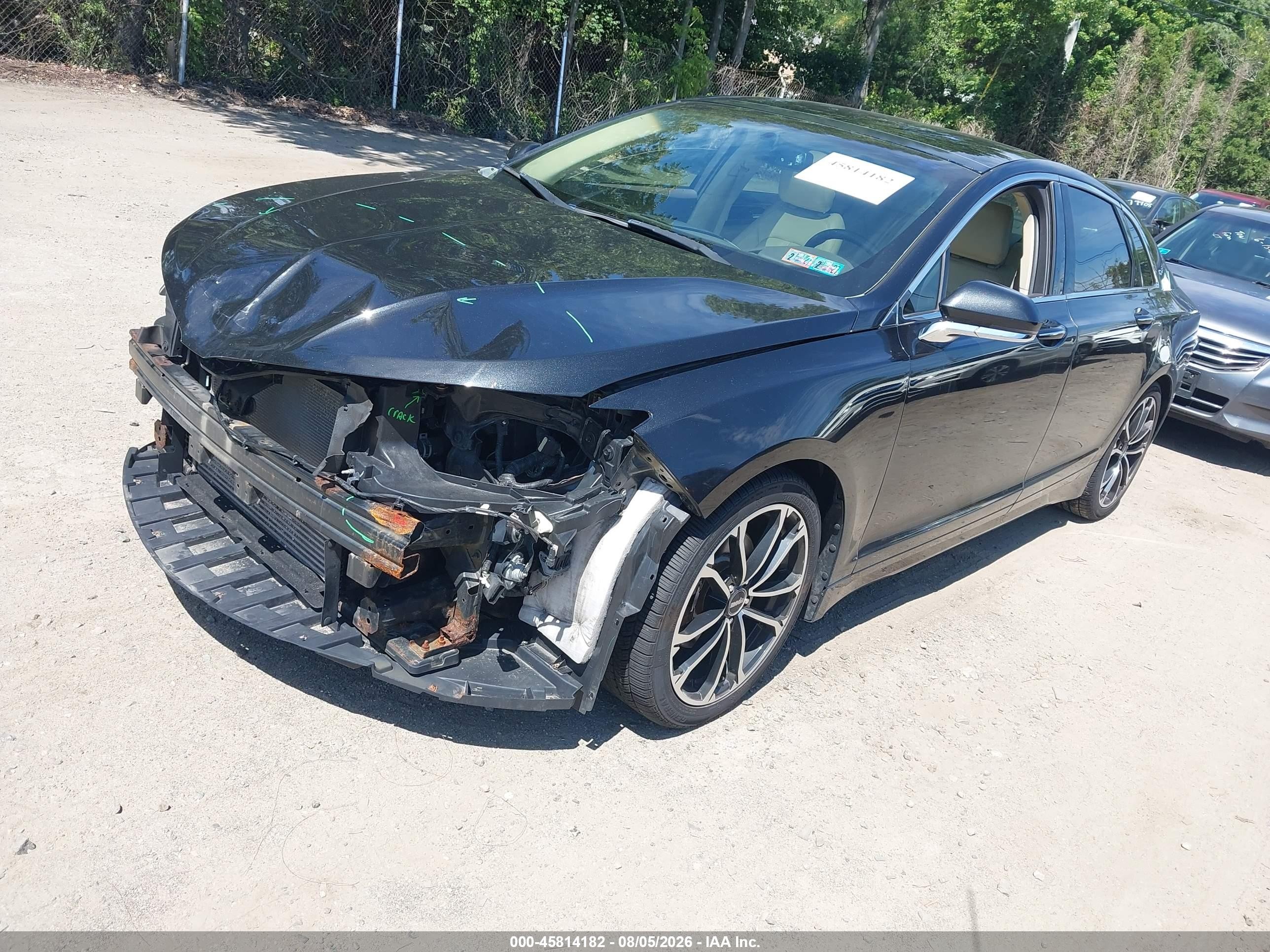 2015 Lincoln Mkz   Черный vin: 3LN6L2J95FR625248