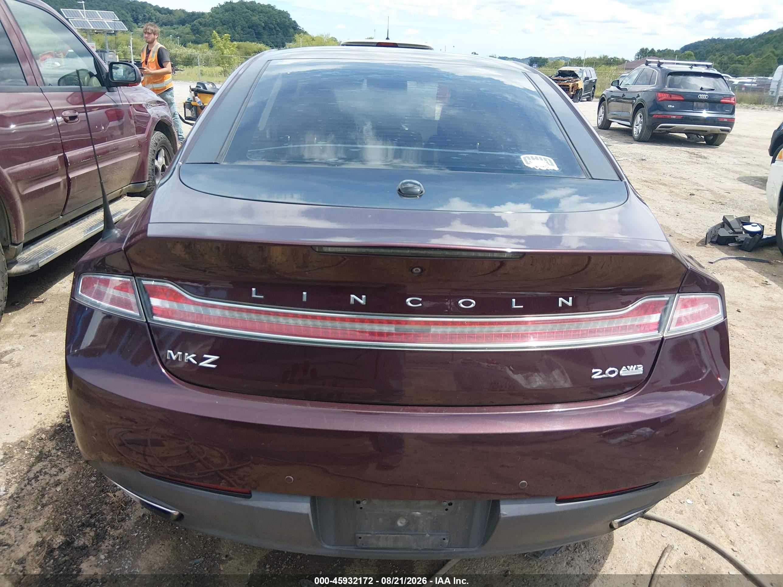 2013 Lincoln Mkz Purple vin: 3LN6L2J96DR805996