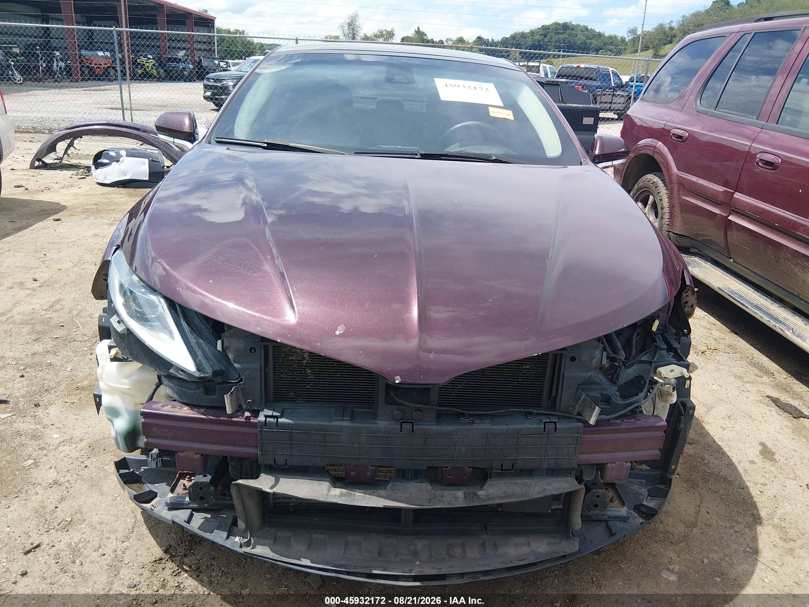 2013 Lincoln Mkz Purple vin: 3LN6L2J96DR805996