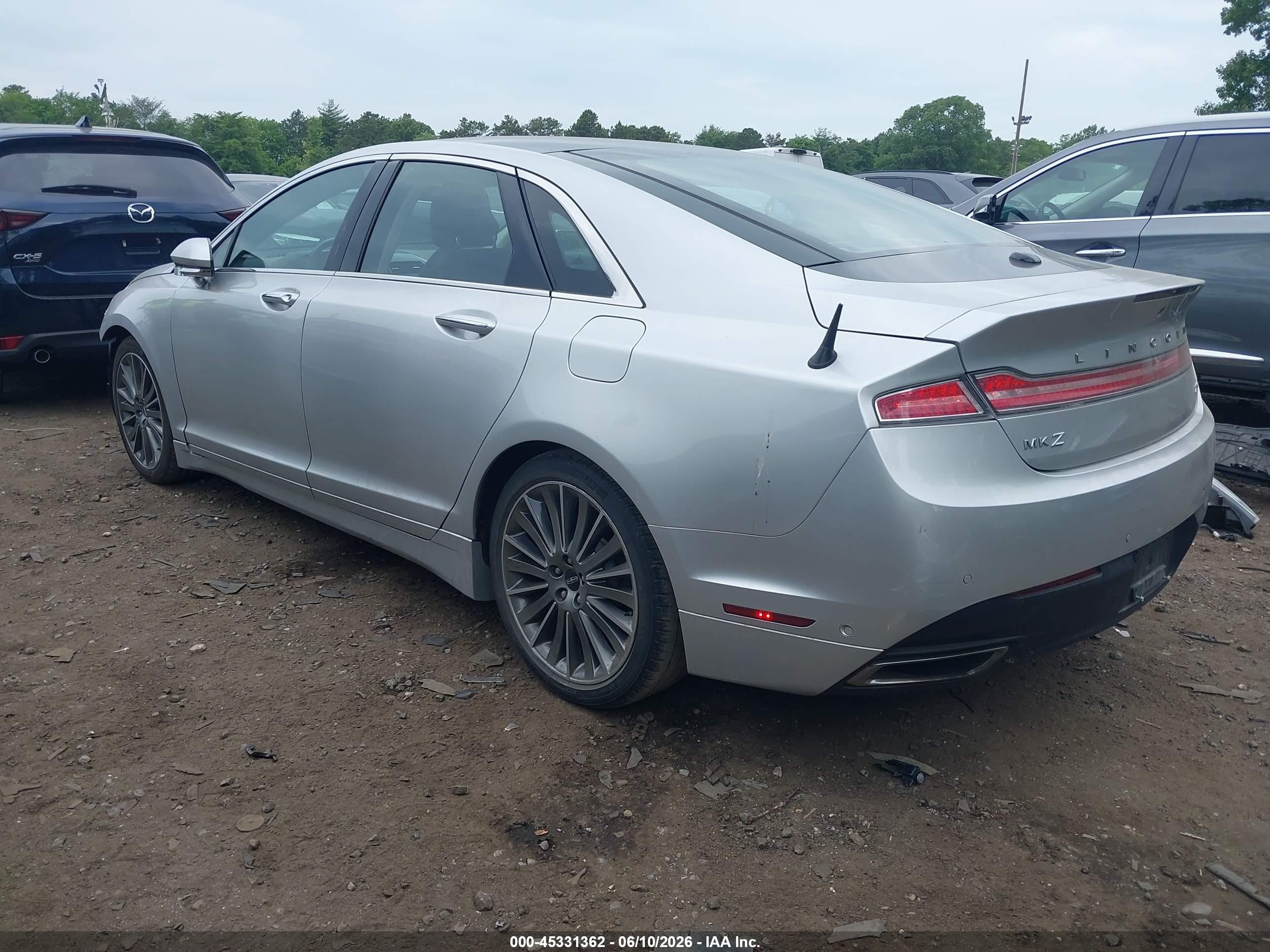 2013 Lincoln Mkz   Silver vin: 3LN6L2J96DR817212