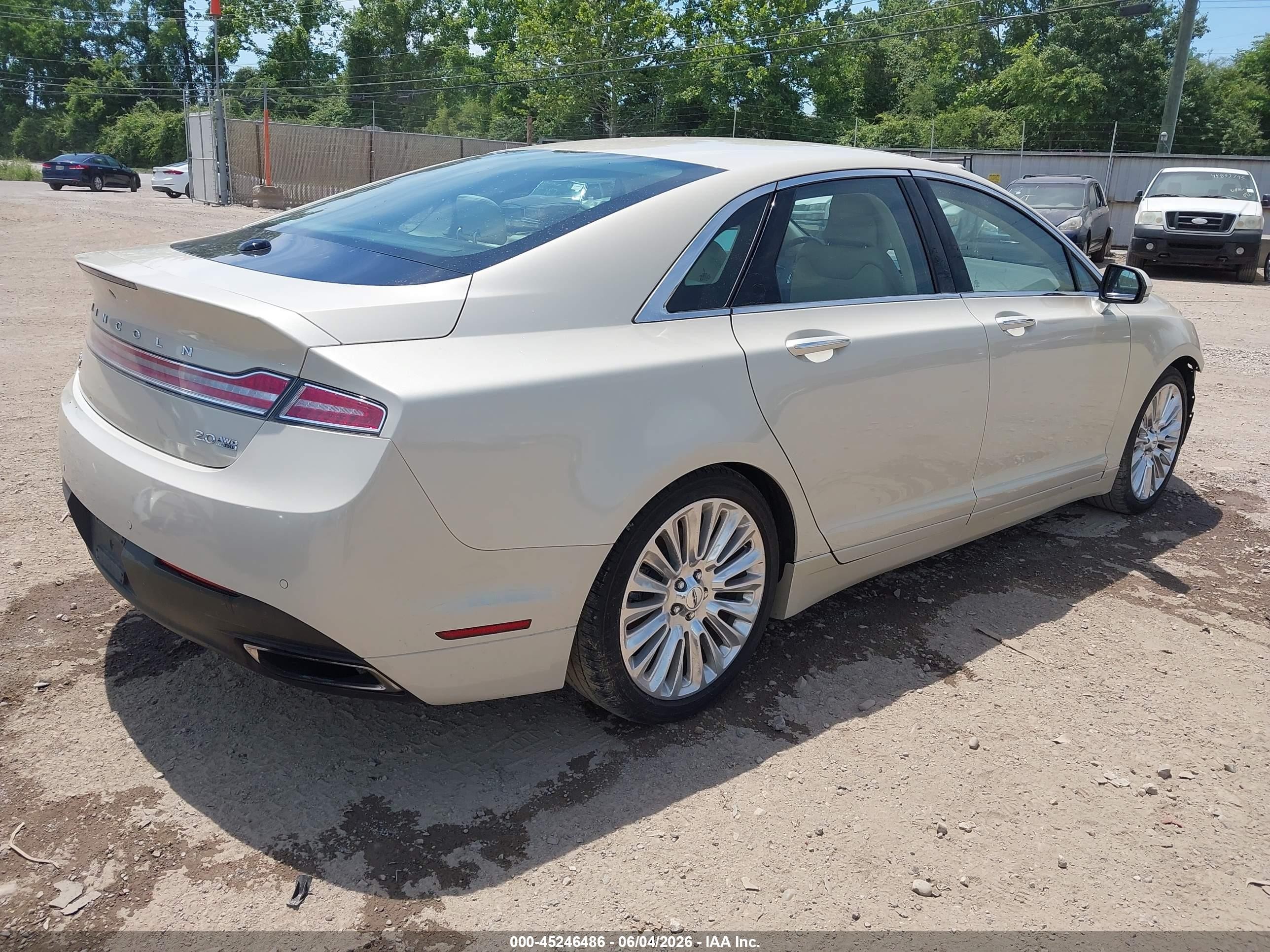 2014 Lincoln Mkz   Tan vin: 3LN6L2J97ER834747