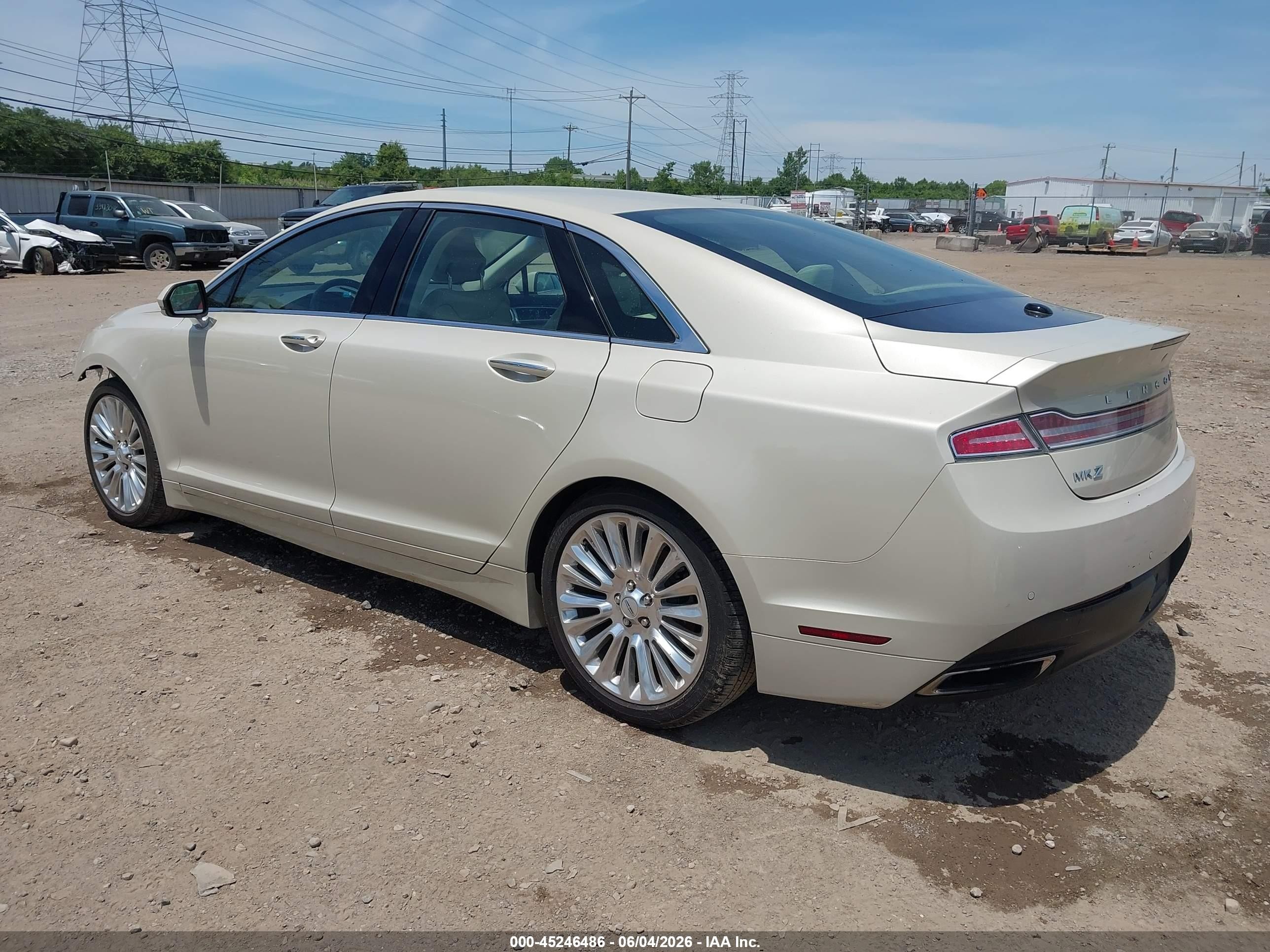 2014 Lincoln Mkz   Tan vin: 3LN6L2J97ER834747