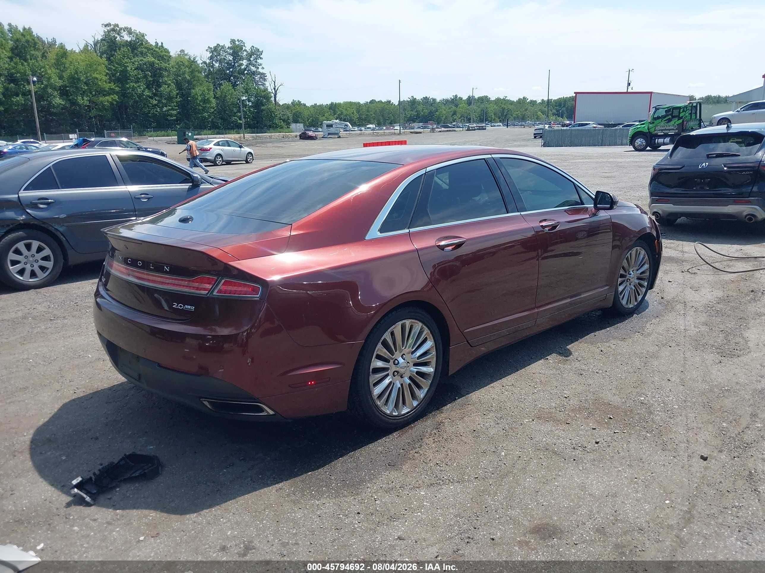 2015 Lincoln Mkz Красный vin: 3LN6L2J97FR611786