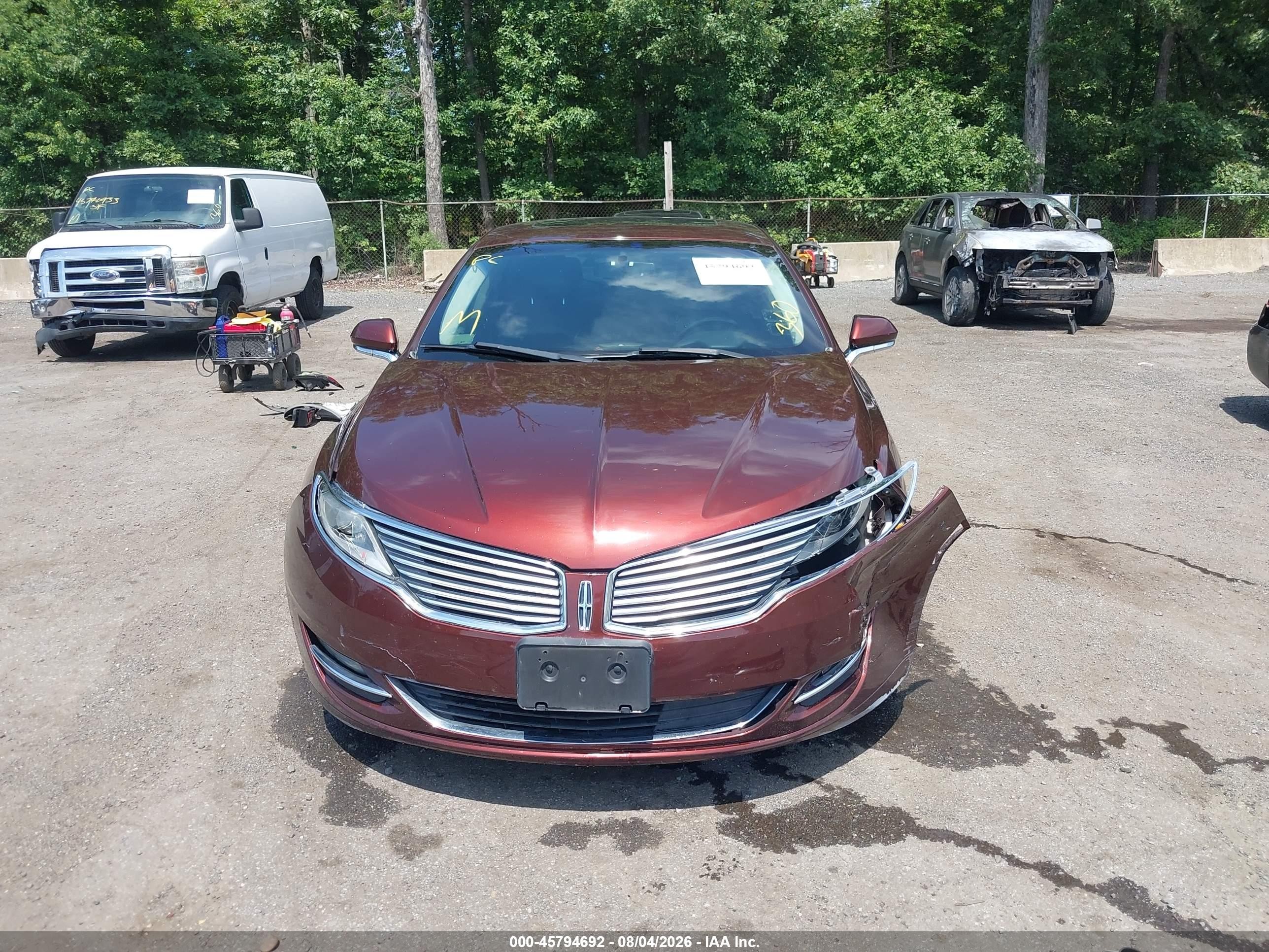 2015 Lincoln Mkz Красный vin: 3LN6L2J97FR611786
