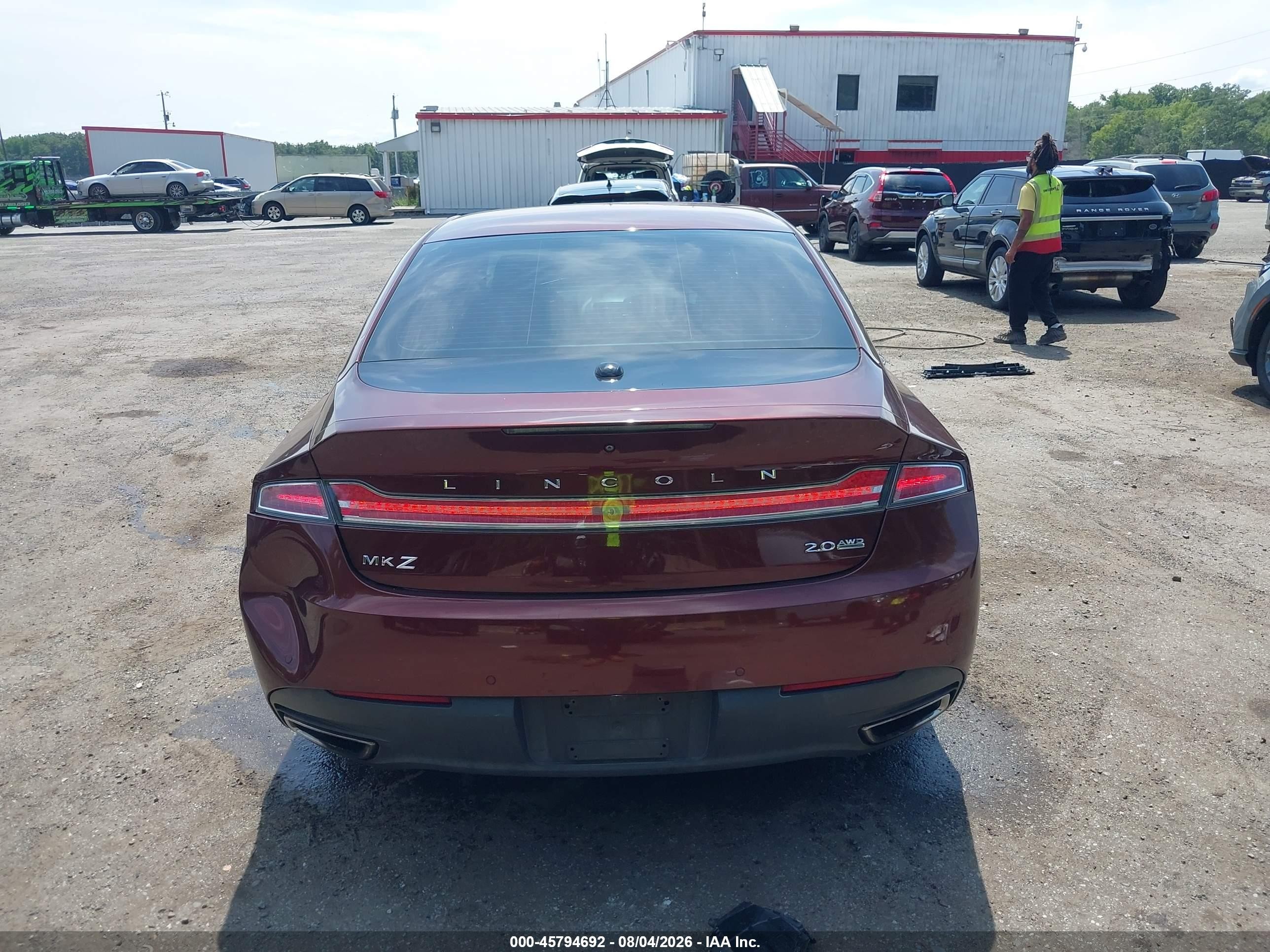 2015 Lincoln Mkz Красный vin: 3LN6L2J97FR611786