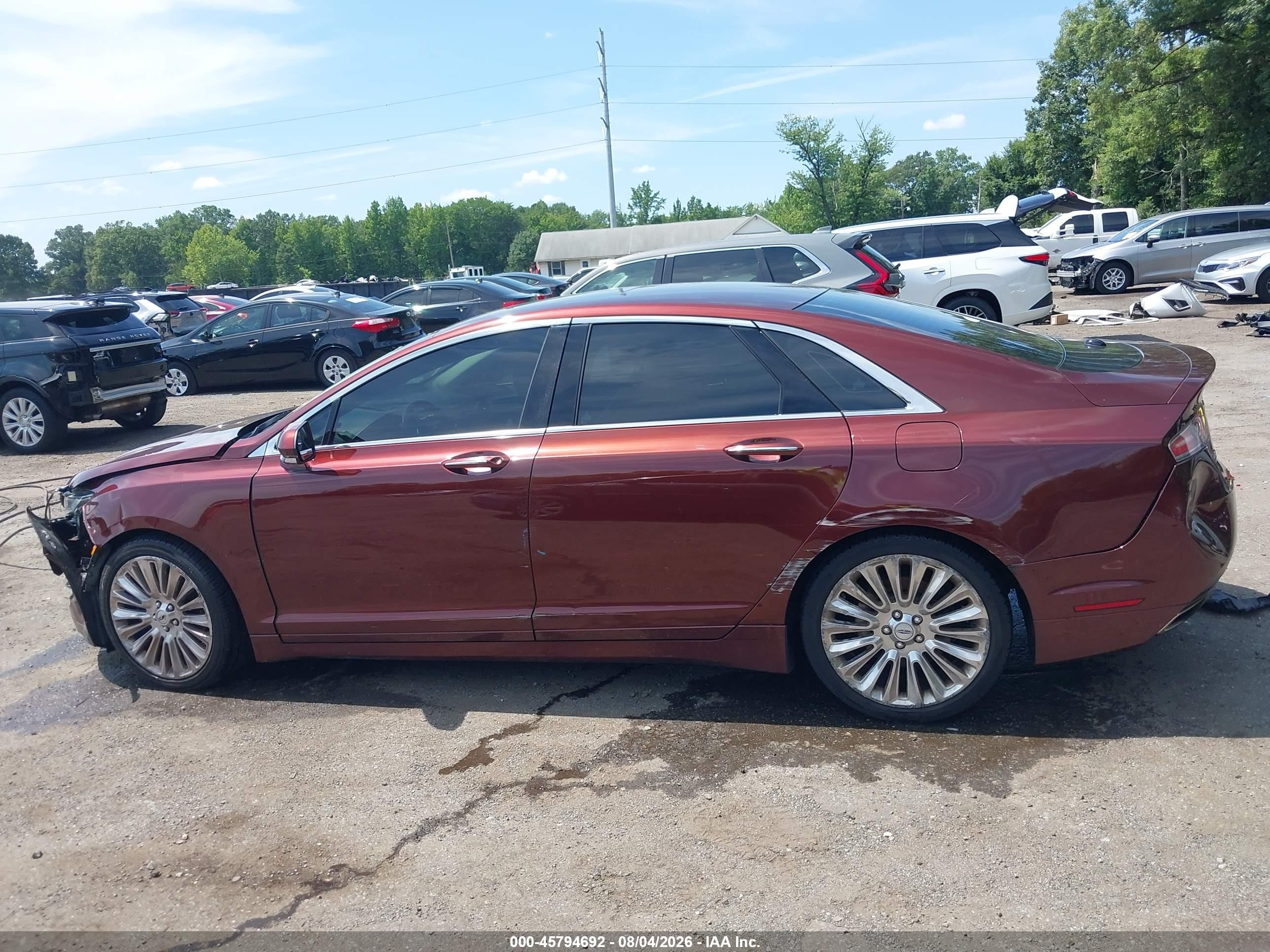 2015 Lincoln Mkz Красный vin: 3LN6L2J97FR611786