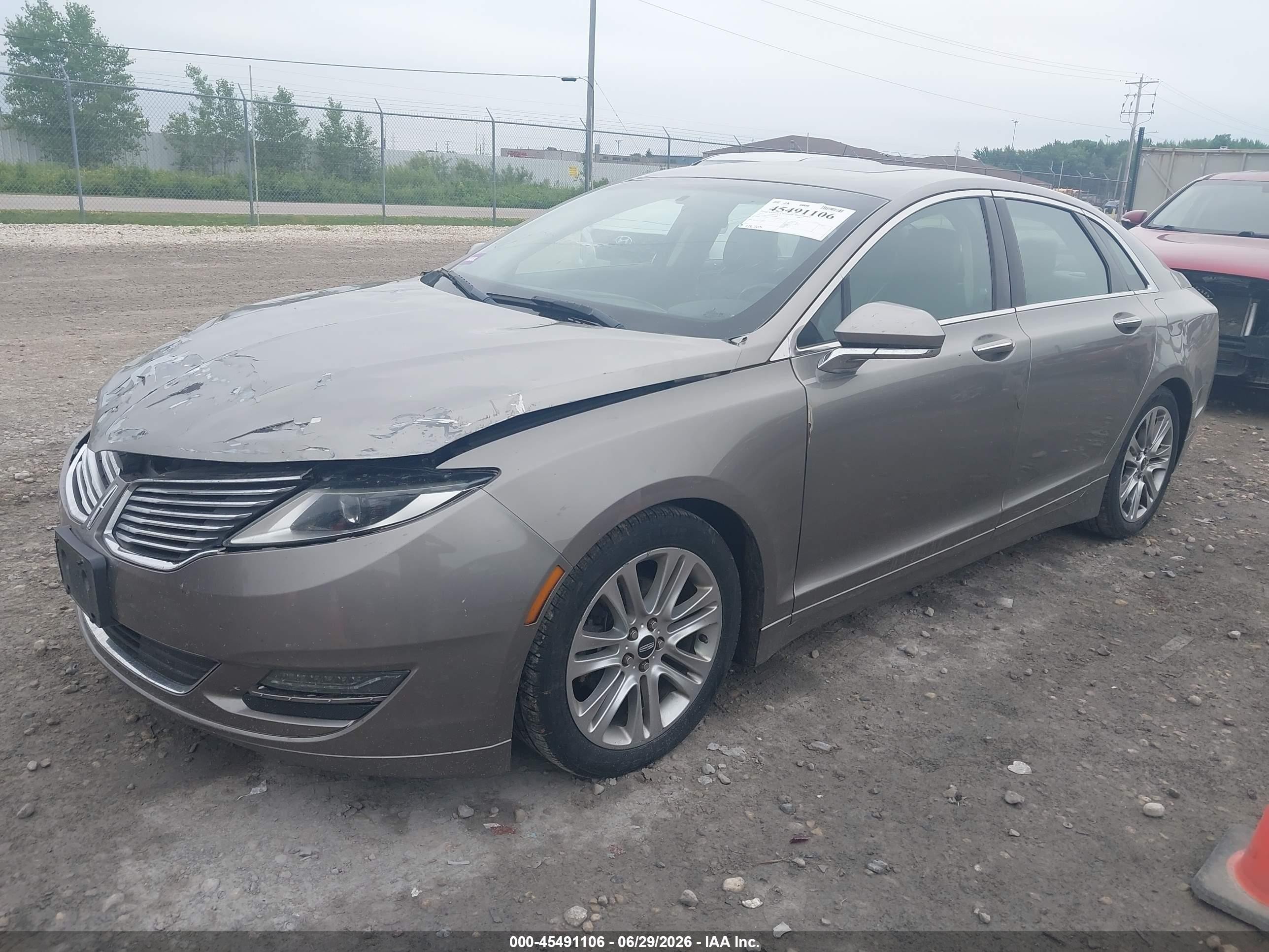2015 Lincoln Mkz   Gold vin: 3LN6L2J98FR601803