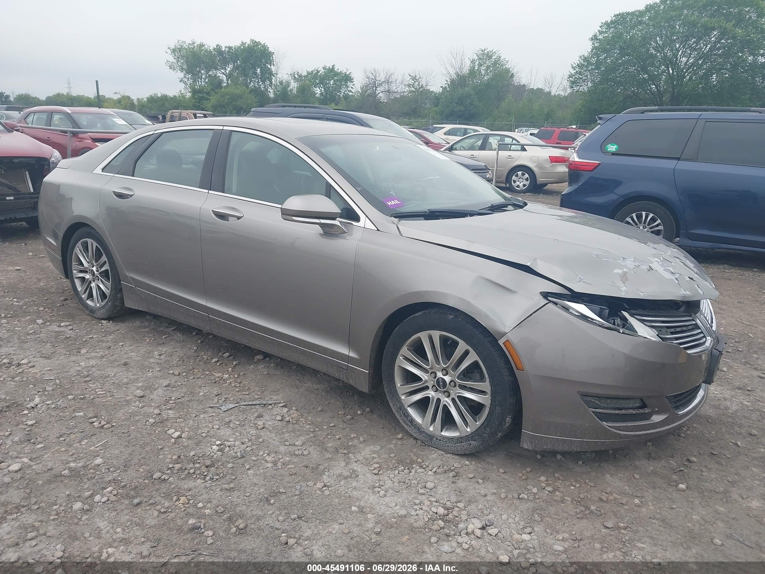 2015 Lincoln Mkz   Gold vin: 3LN6L2J98FR601803