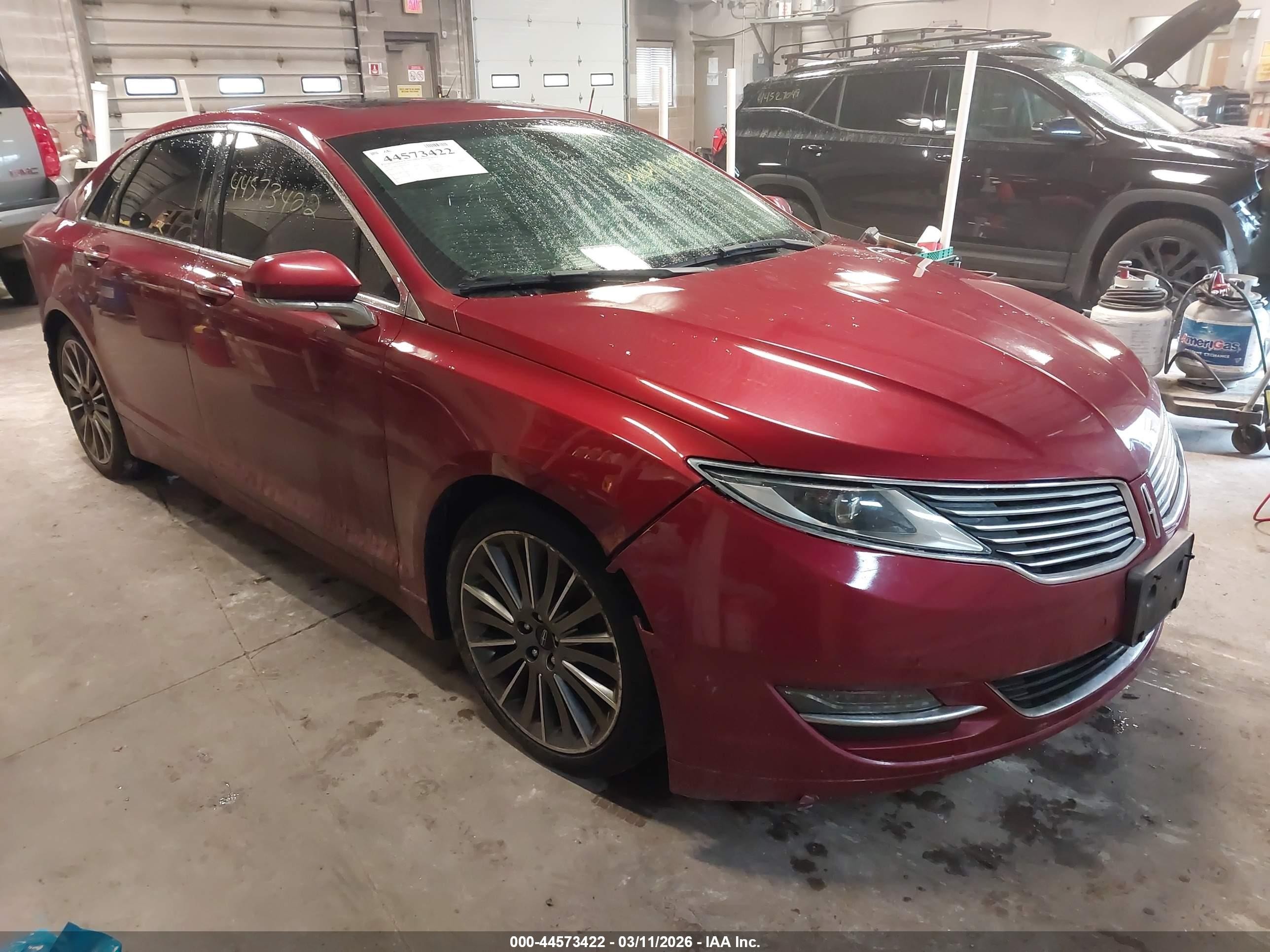 2014 Lincoln Mkz   Red vin: 3LN6L2J99ER817867