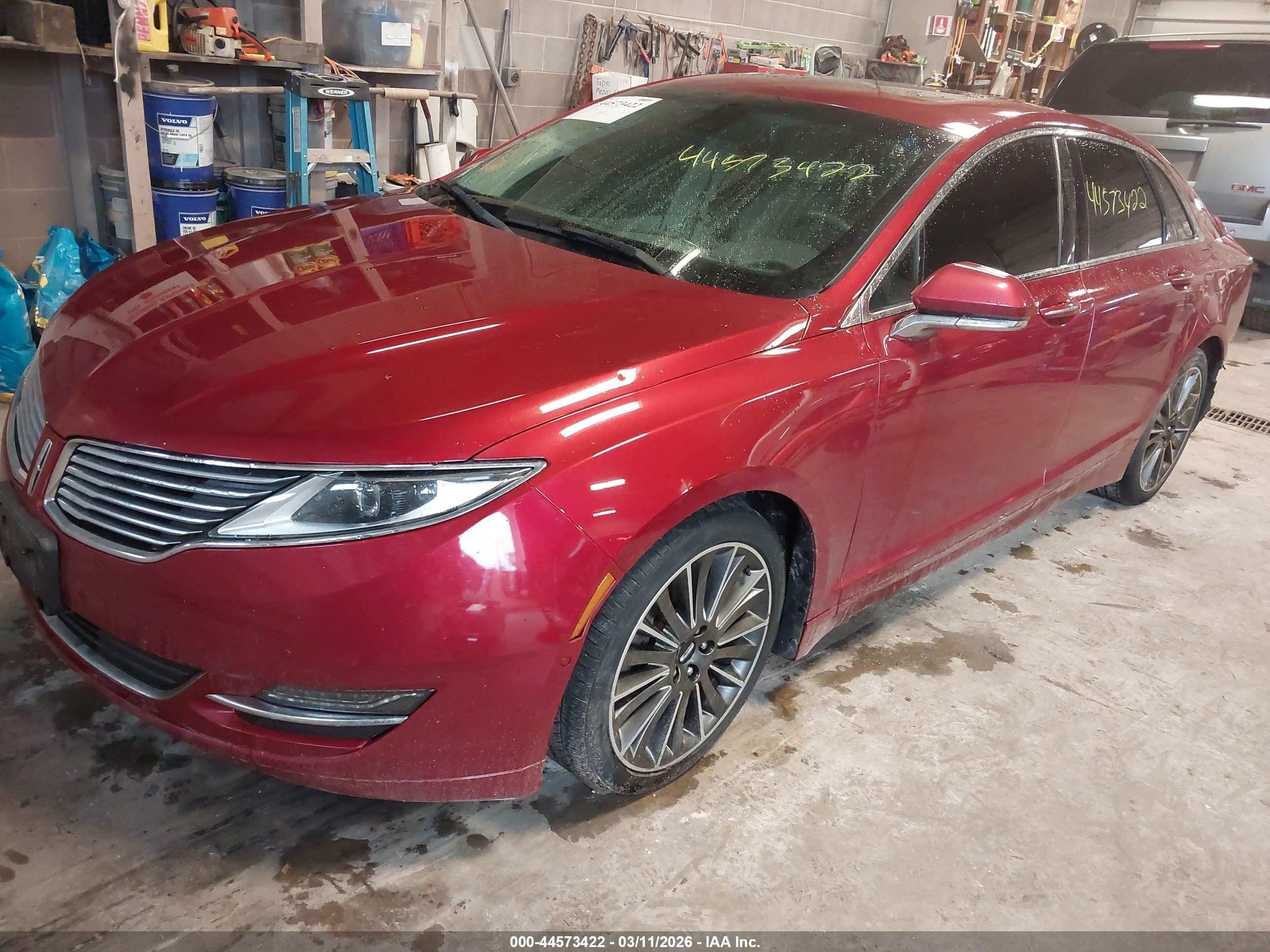 2014 Lincoln Mkz   Red vin: 3LN6L2J99ER817867