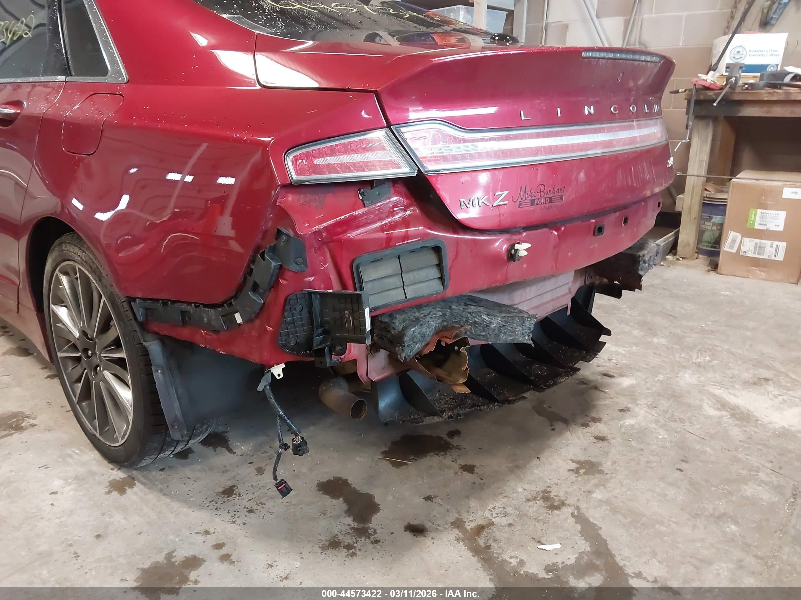 2014 Lincoln Mkz   Red vin: 3LN6L2J99ER817867