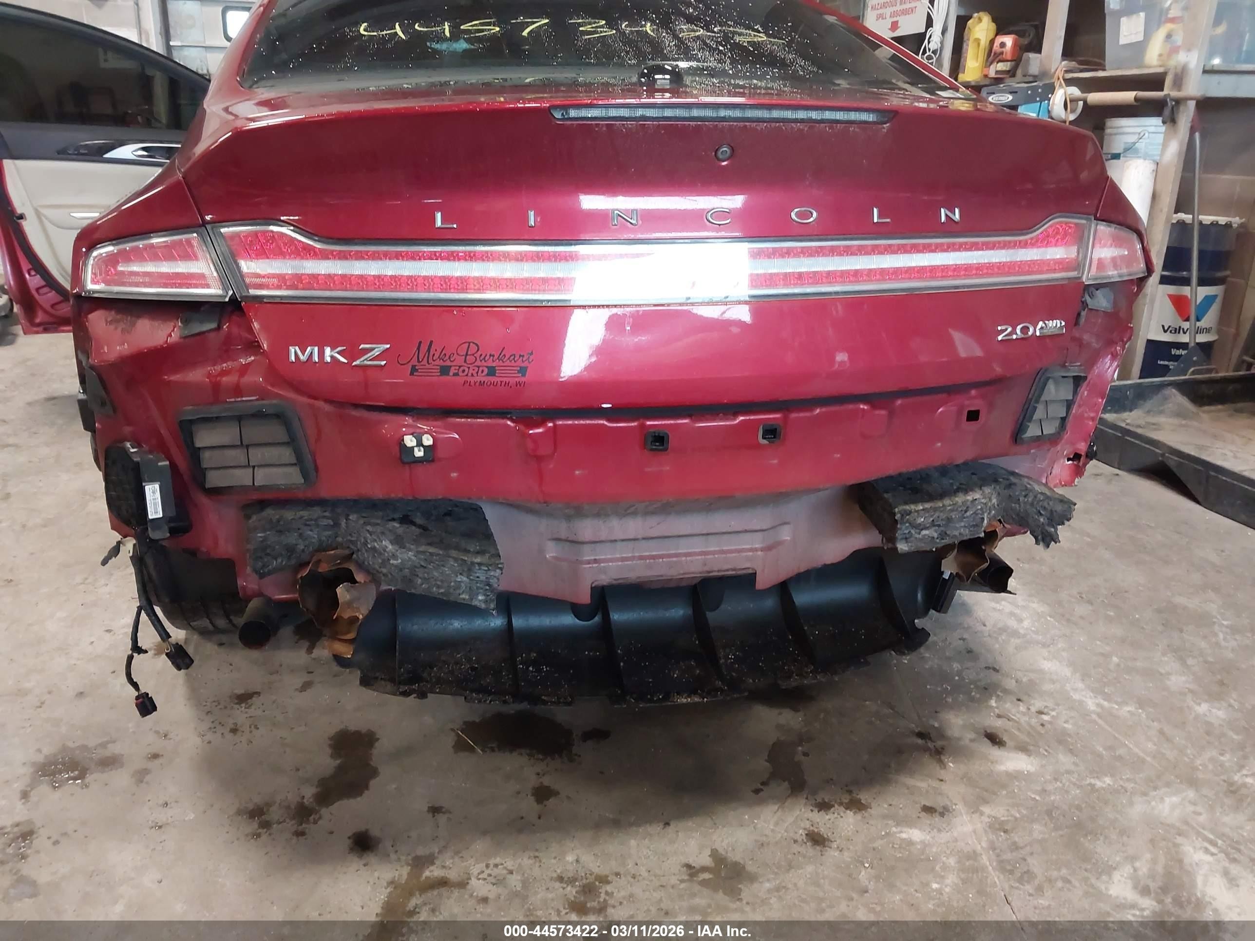 2014 Lincoln Mkz   Red vin: 3LN6L2J99ER817867