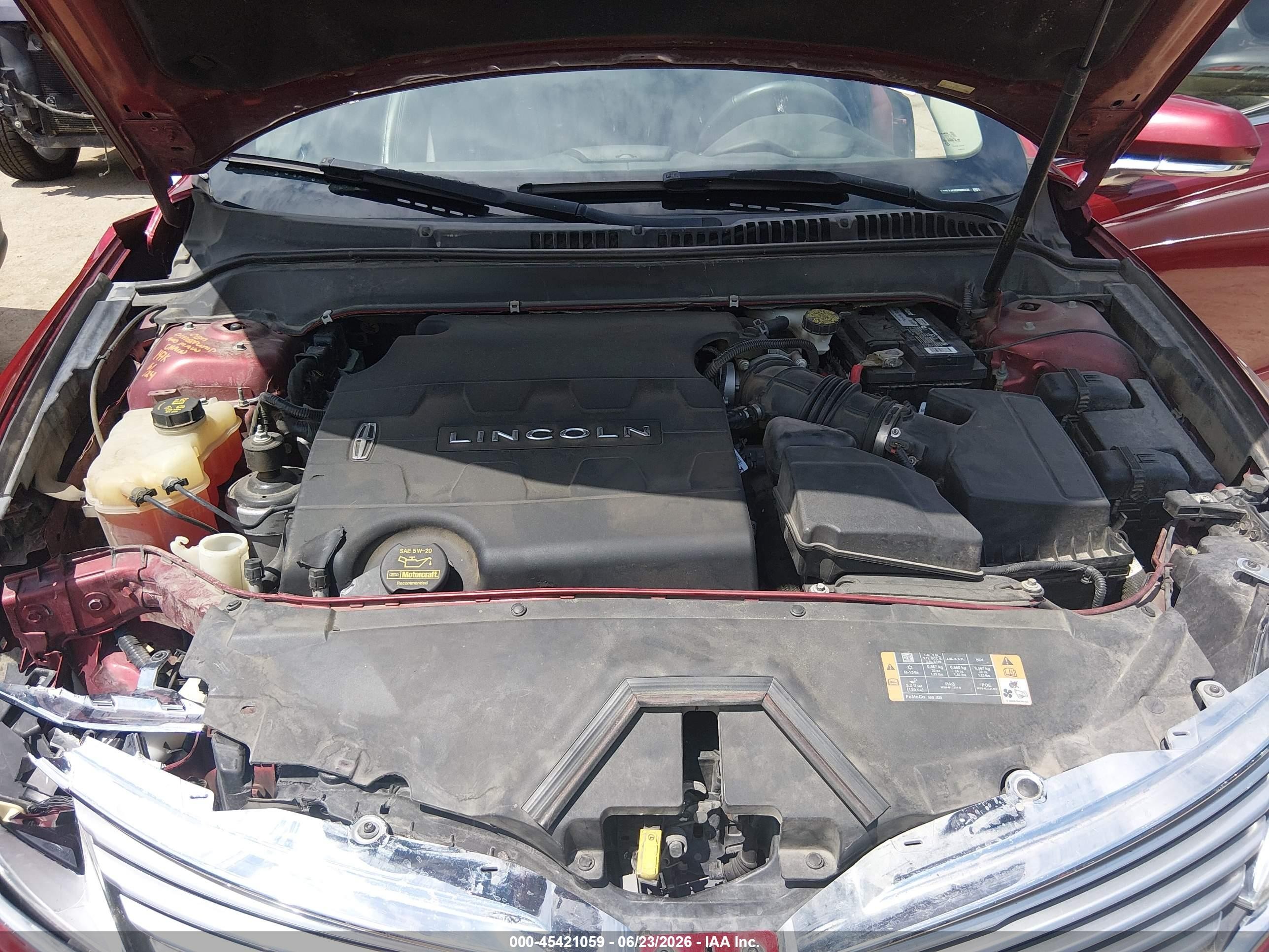 2013 Lincoln Mkz   Red vin: 3LN6L2JK0DR800232