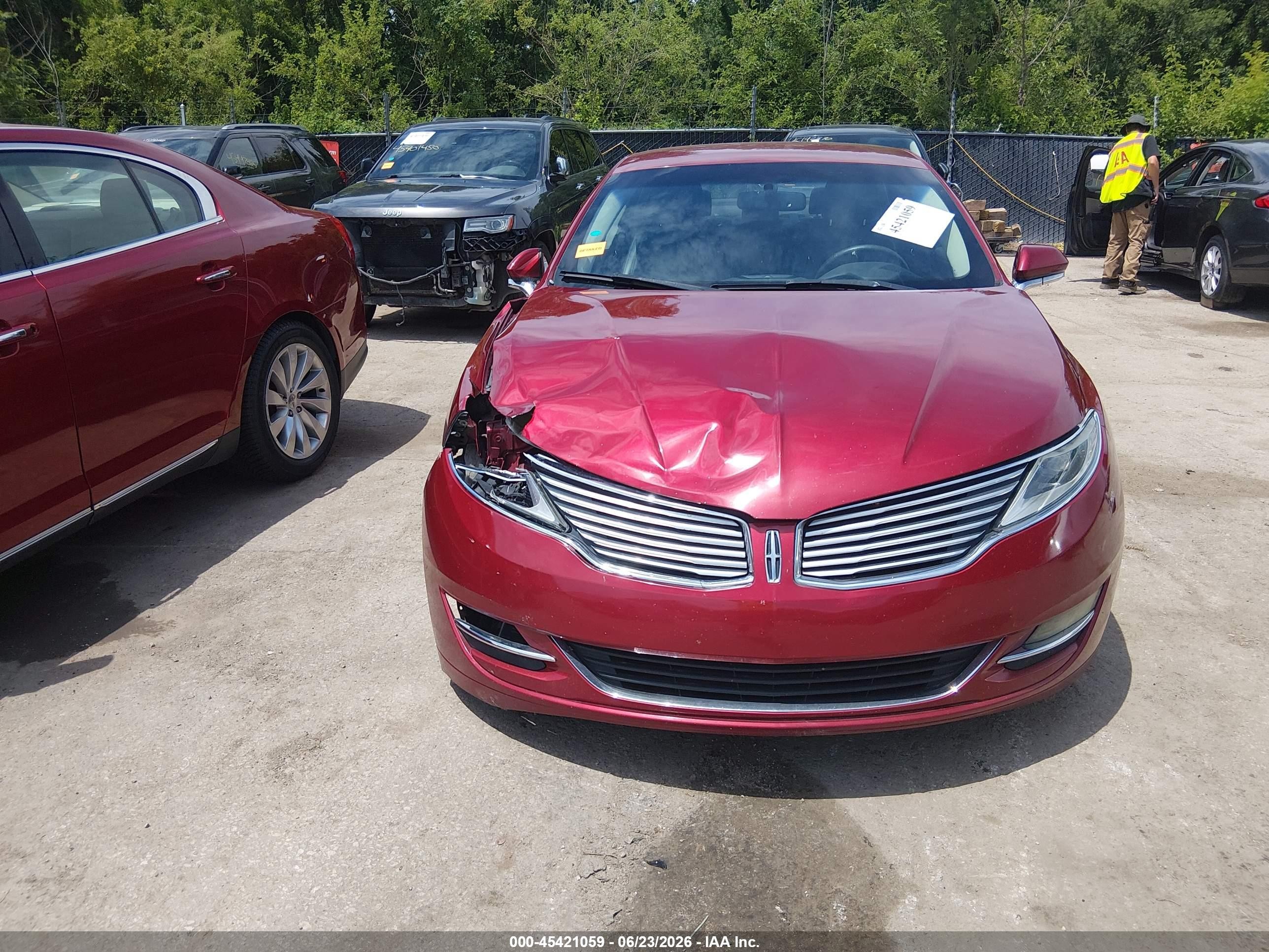 2013 Lincoln Mkz   Red vin: 3LN6L2JK0DR800232