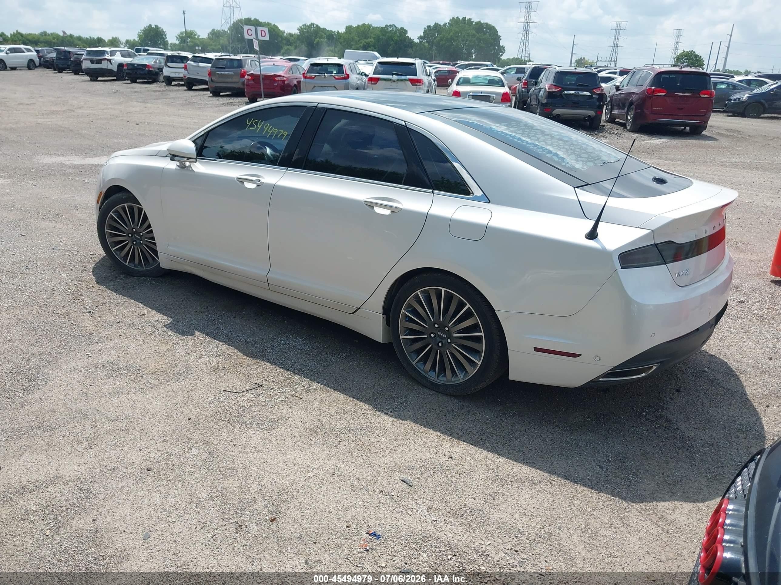 2013 Lincoln Mkz   White vin: 3LN6L2JK0DR806726