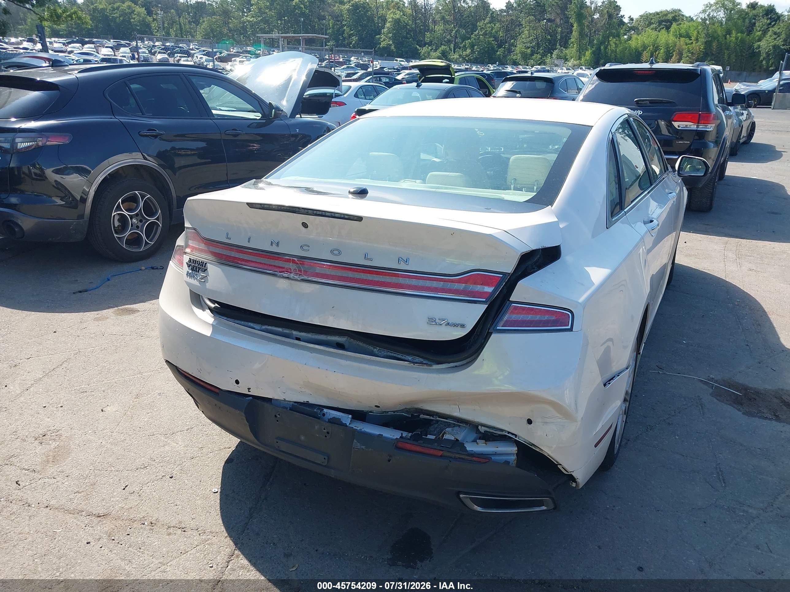 2013 Lincoln Mkz   White vin: 3LN6L2JK1DR810686