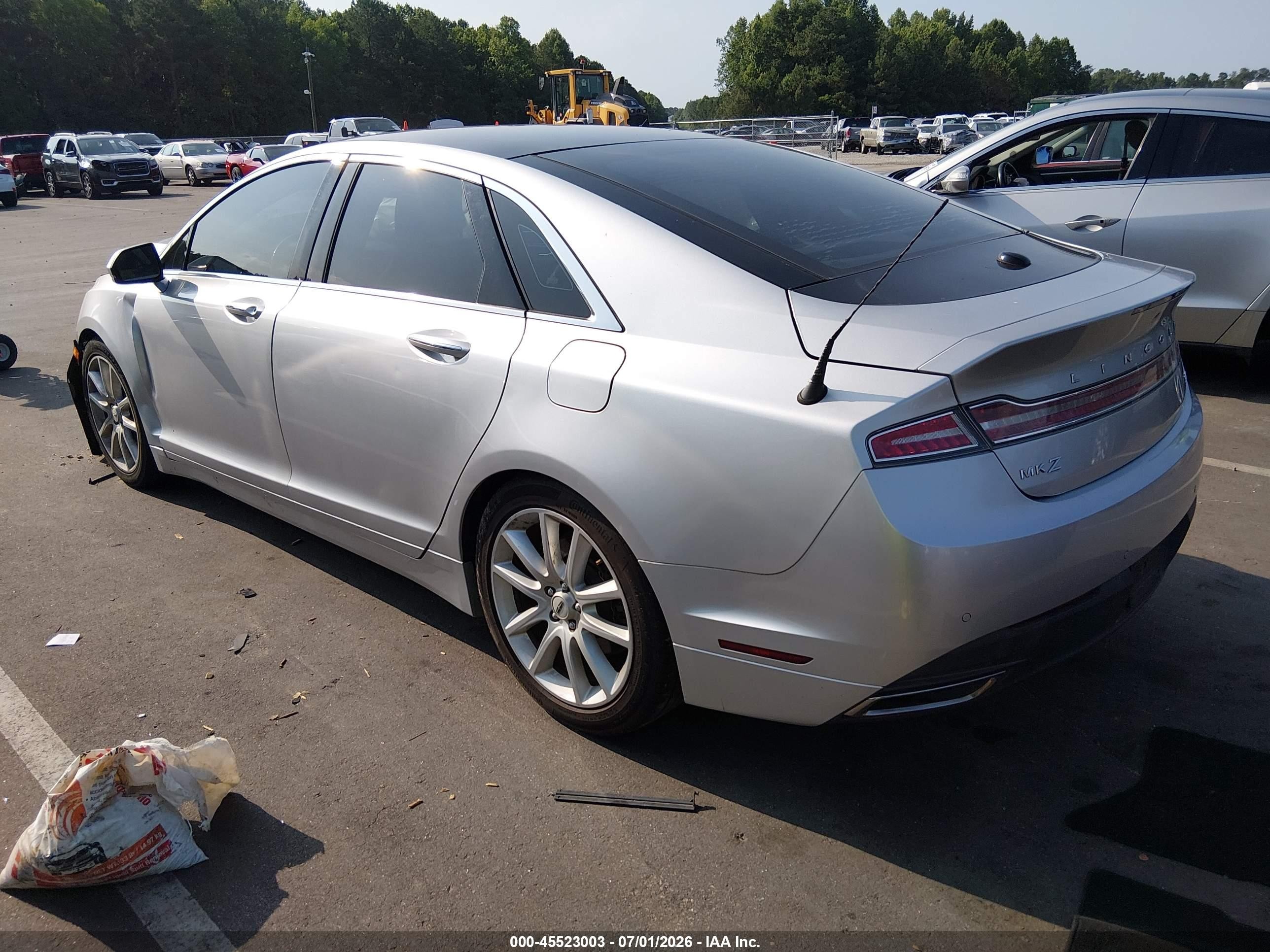2013 Lincoln Mkz   Silver vin: 3LN6L2JK1DR824426