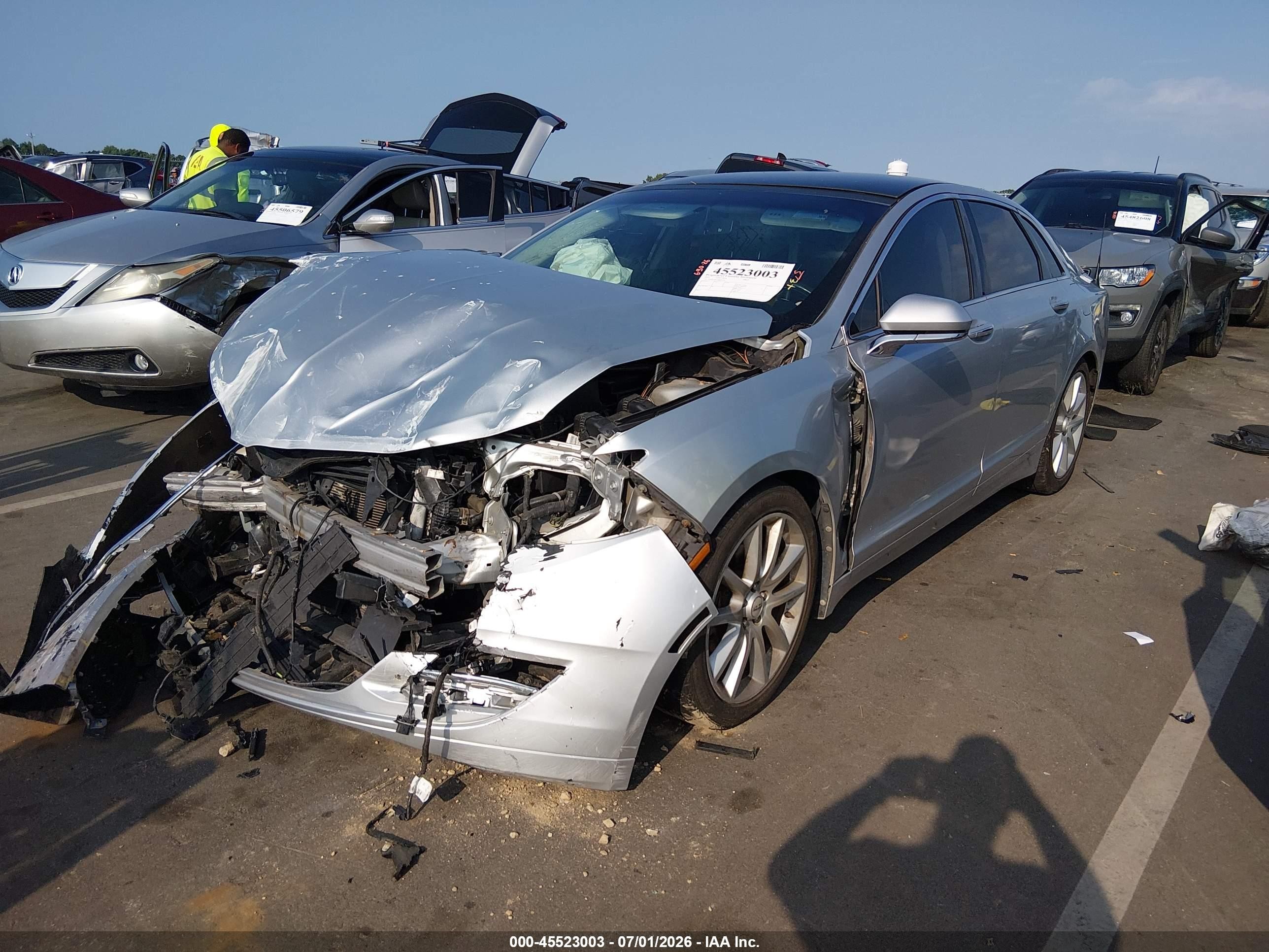 2013 Lincoln Mkz   Silver vin: 3LN6L2JK1DR824426
