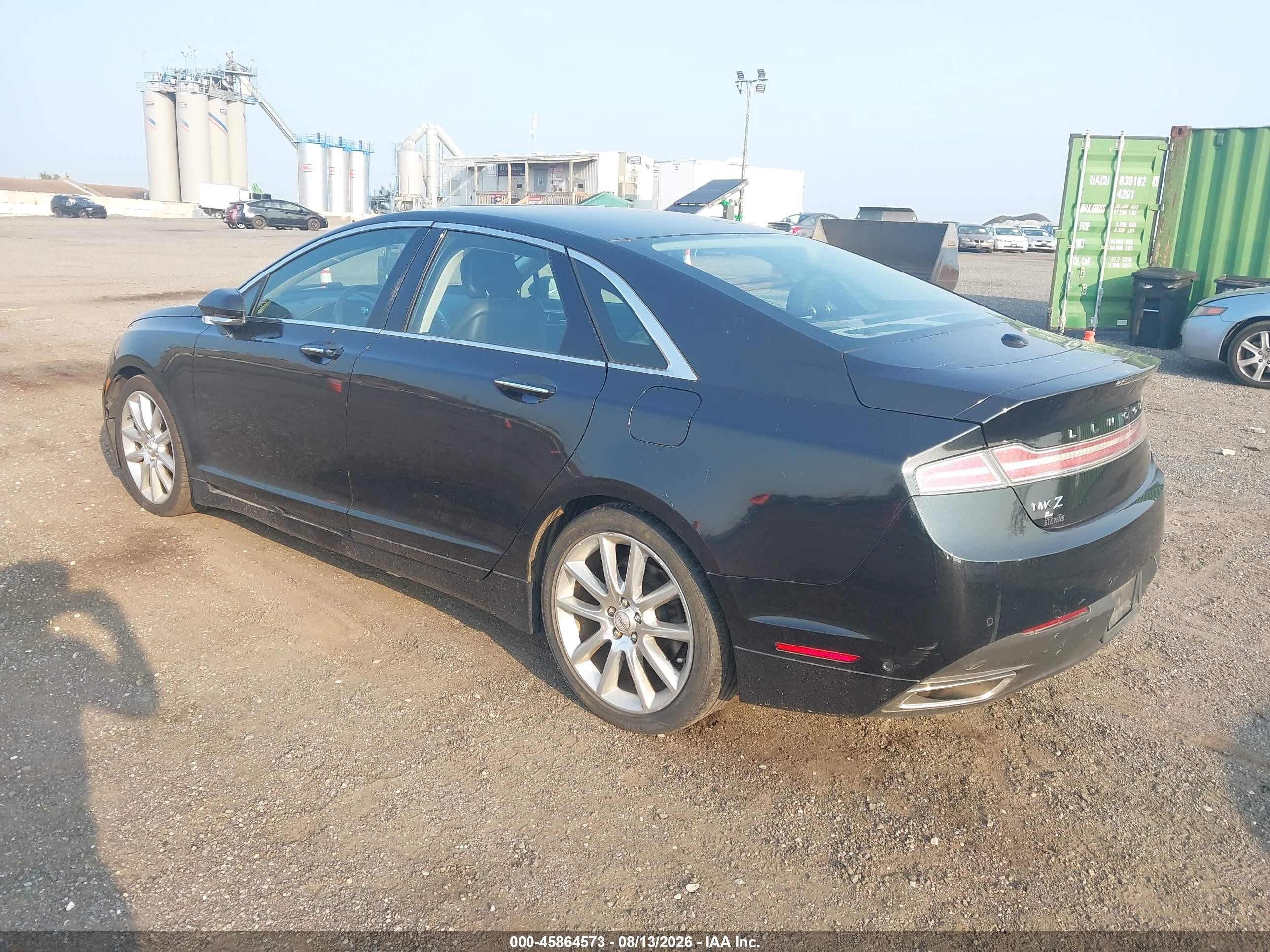 2013 Lincoln Mkz   Black vin: 3LN6L2JK2DR810700