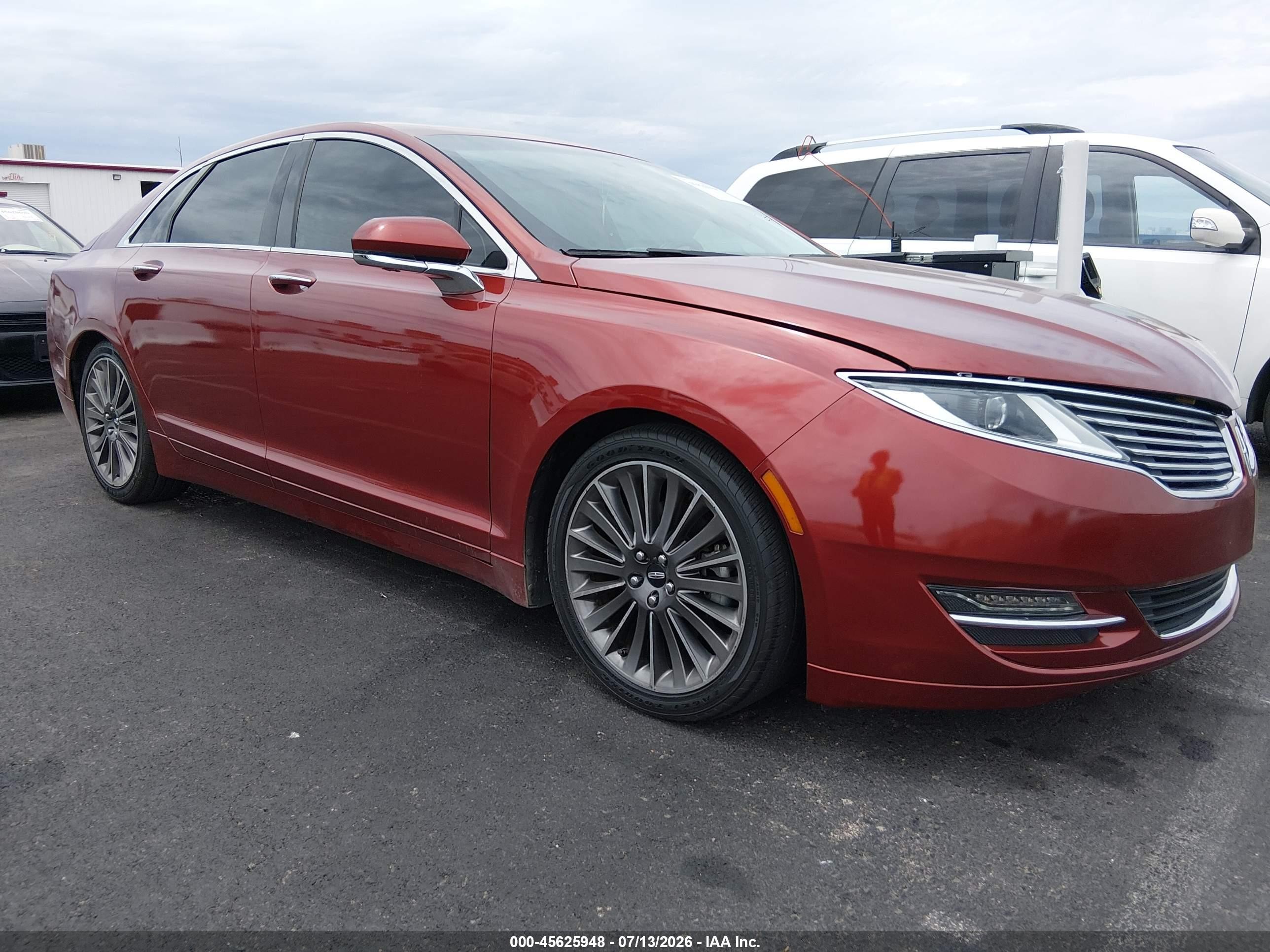 2014 Lincoln Mkz   Красный vin: 3LN6L2JK2ER822847