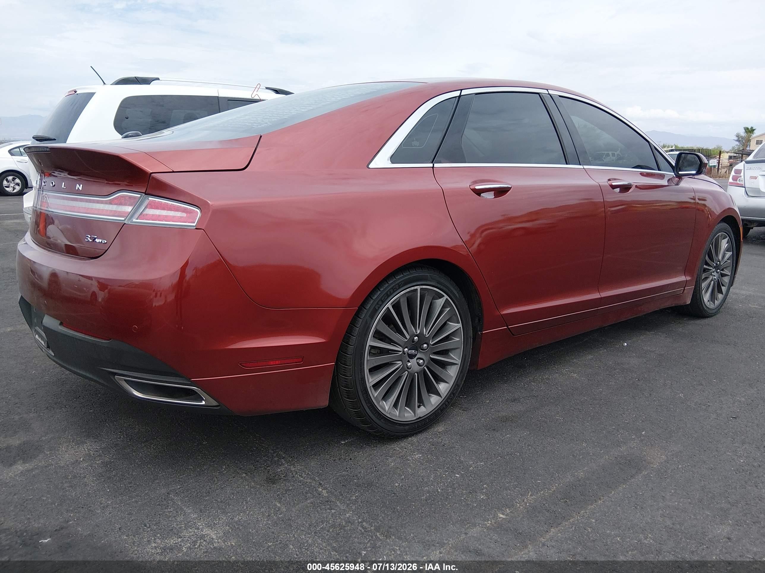 2014 Lincoln Mkz   Красный vin: 3LN6L2JK2ER822847