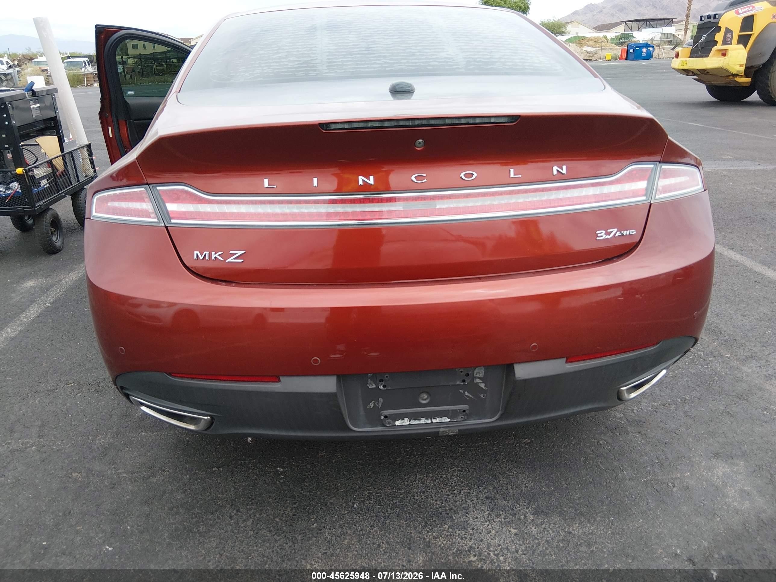 2014 Lincoln Mkz   Красный vin: 3LN6L2JK2ER822847