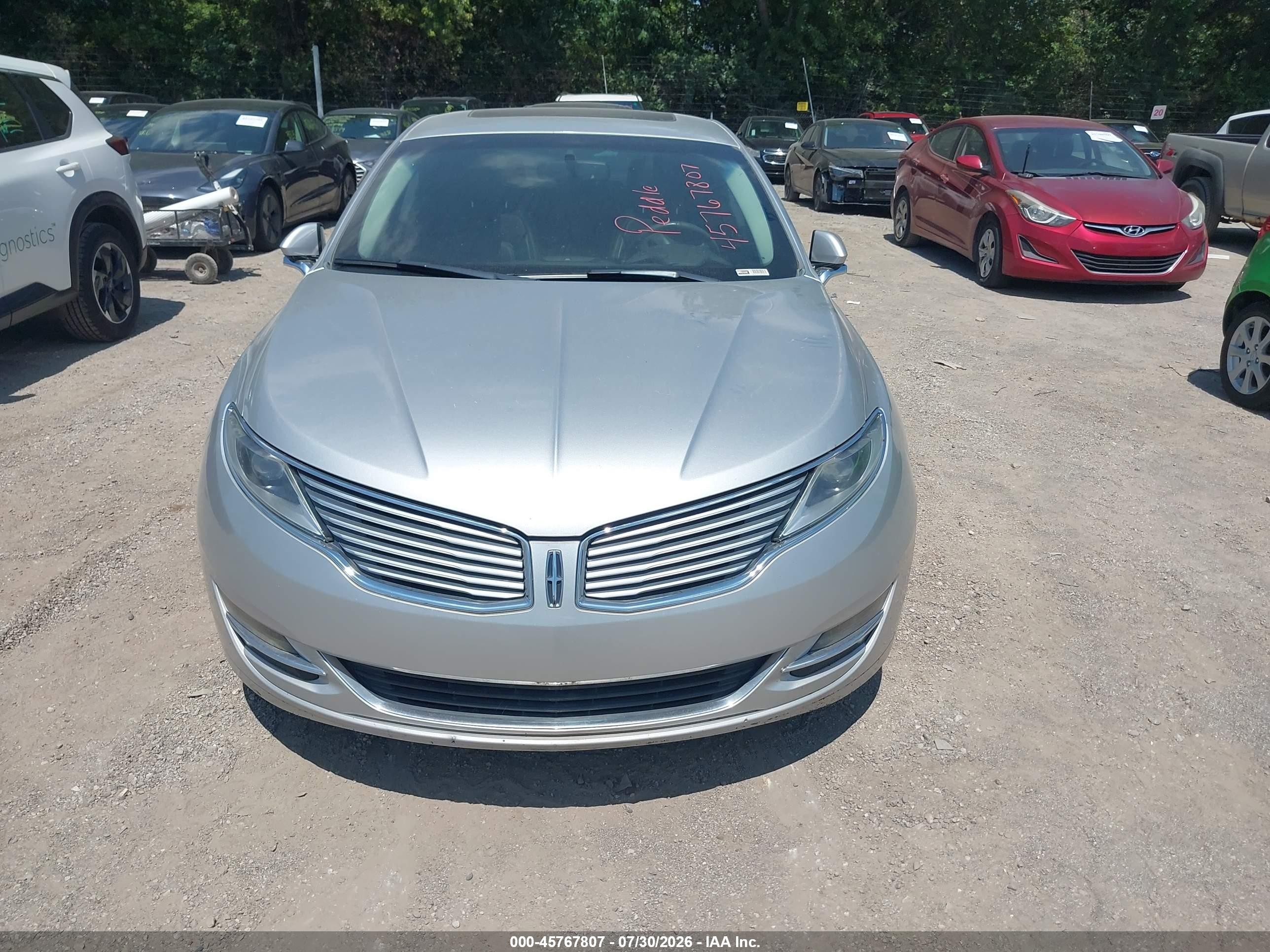2014 Lincoln Mkz   Silver vin: 3LN6L2JK2ER833752