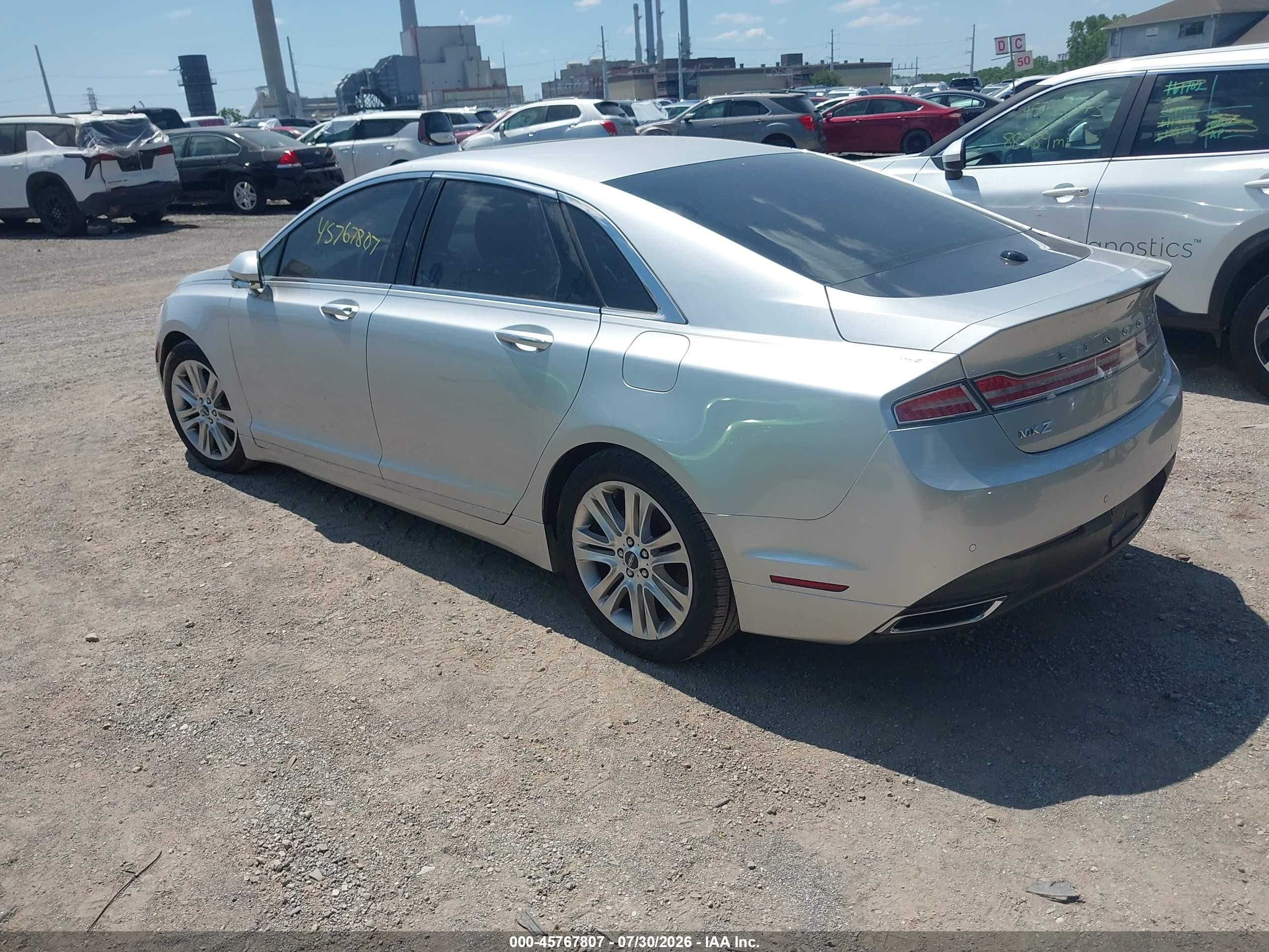 2014 Lincoln Mkz   Silver vin: 3LN6L2JK2ER833752