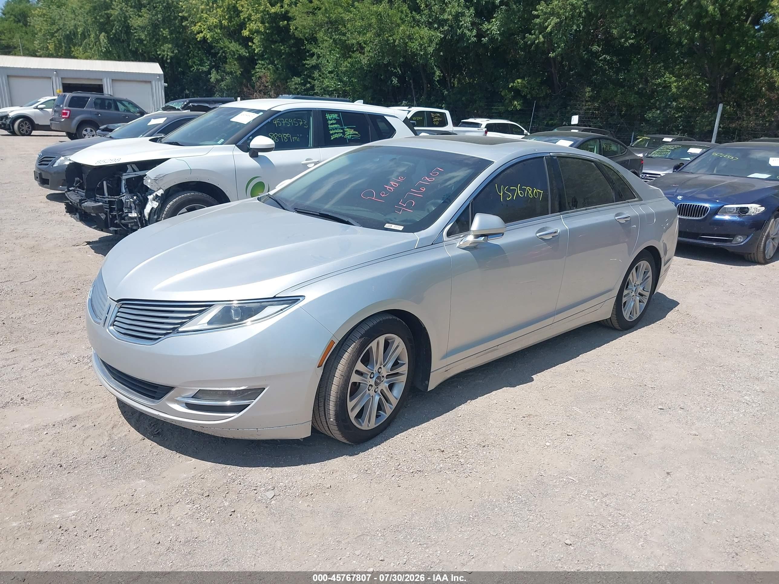 2014 Lincoln Mkz   Silver vin: 3LN6L2JK2ER833752