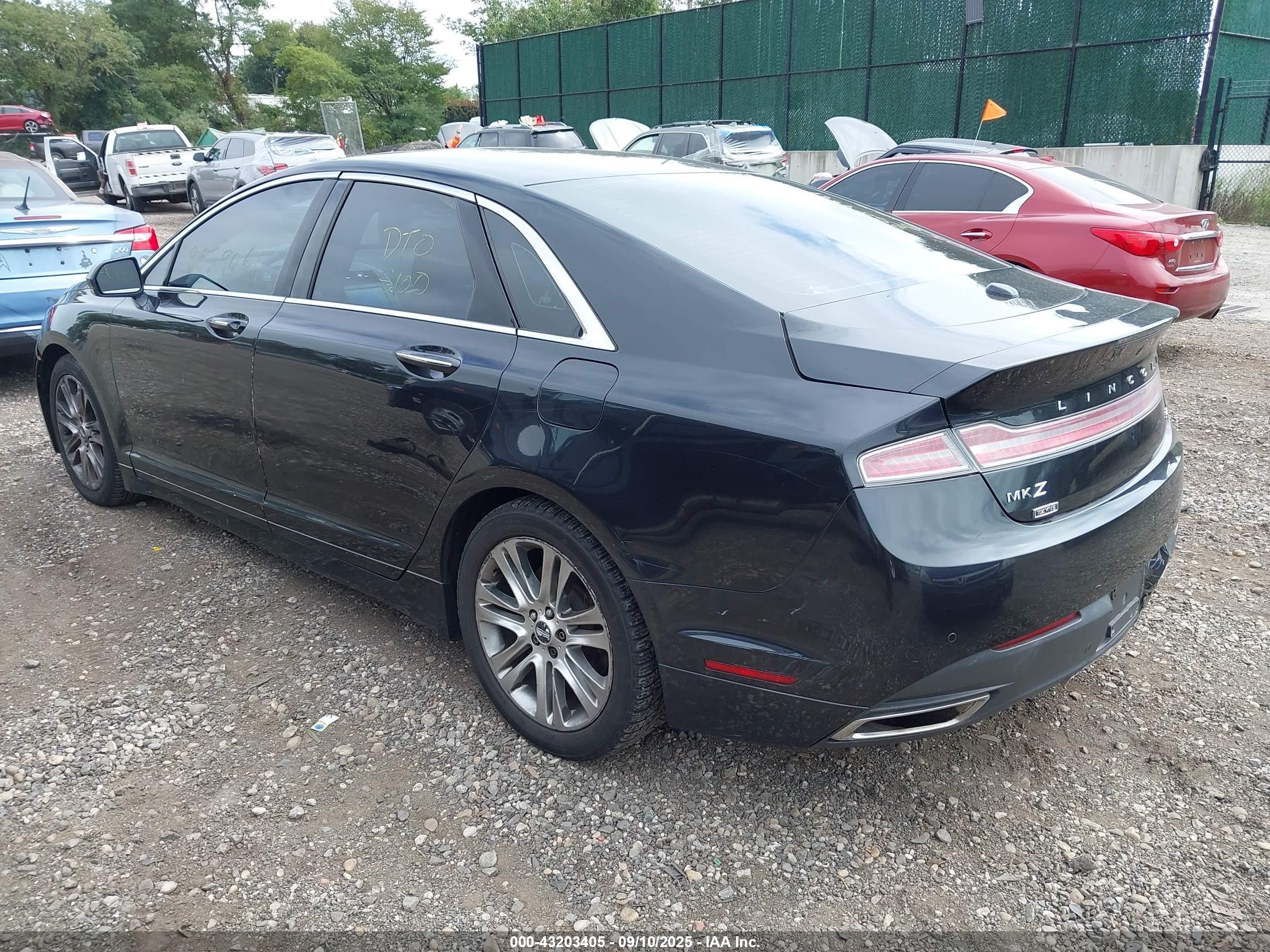 2013 Lincoln Mkz   Black vin: 3LN6L2JK3DR823620