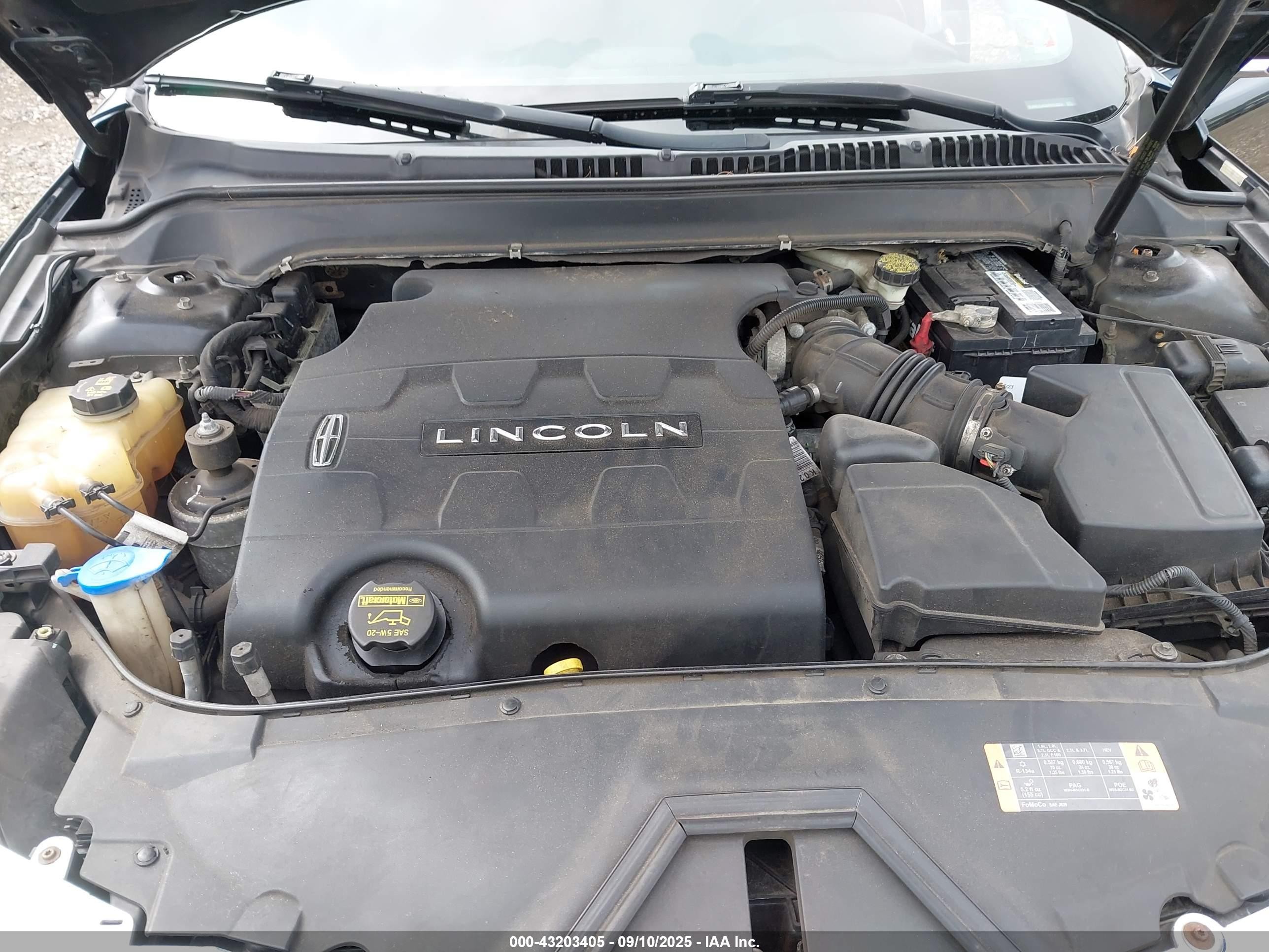2013 Lincoln Mkz   Black vin: 3LN6L2JK3DR823620
