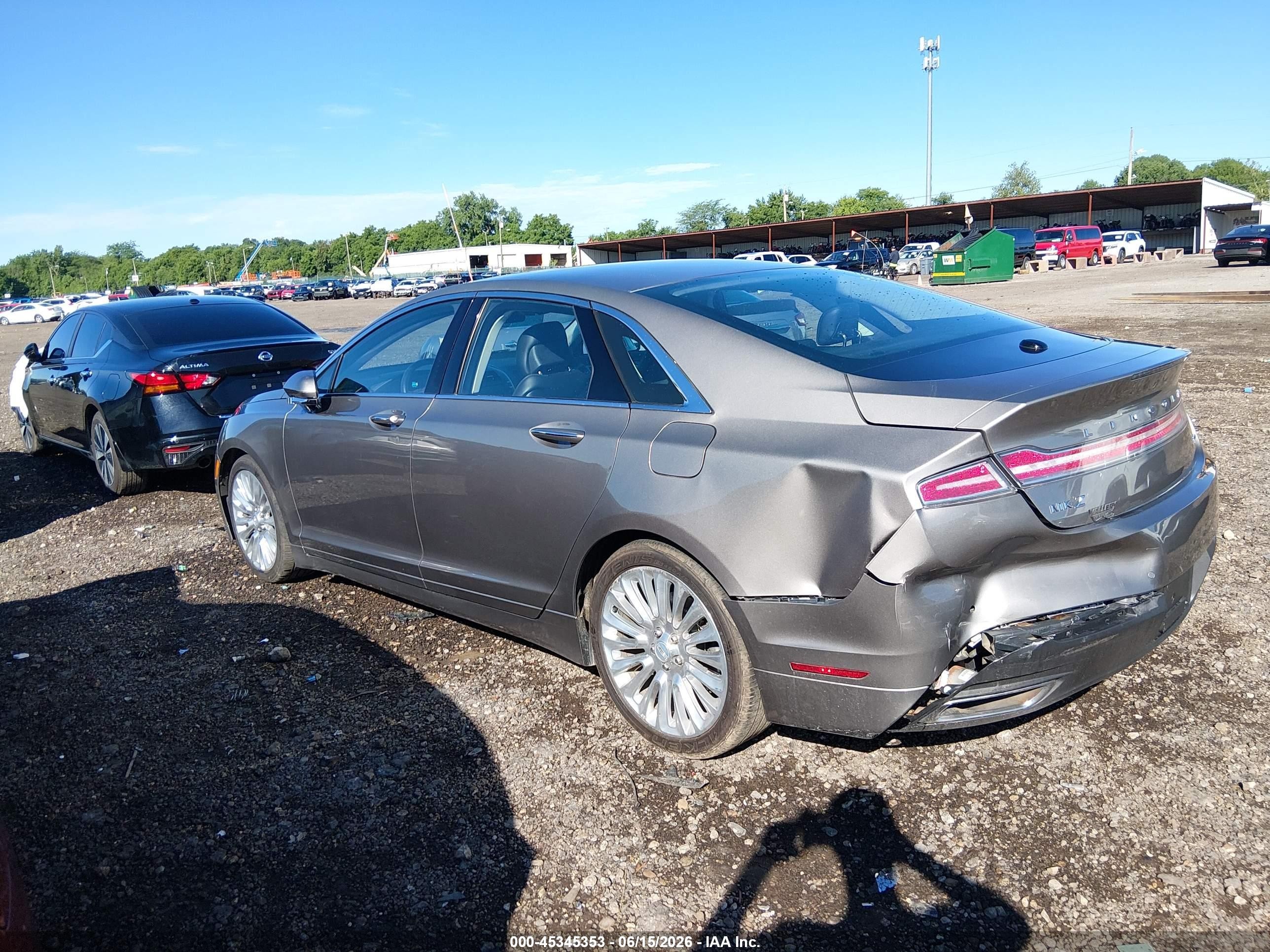 2015 Lincoln Mkz Серый vin: 3LN6L2JK3FR608709