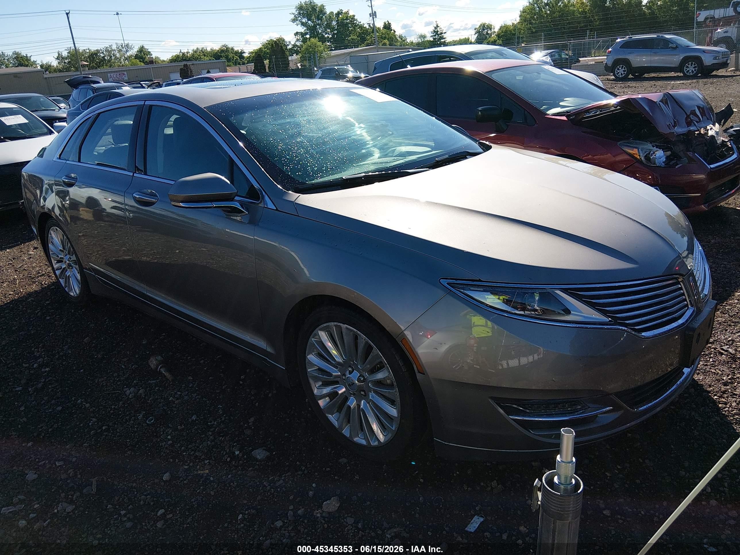 2015 Lincoln Mkz Gray vin: 3LN6L2JK3FR608709