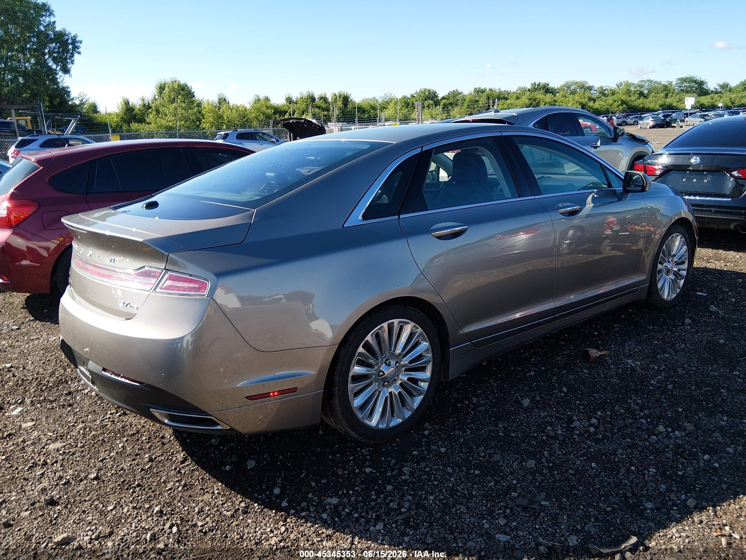 2015 Lincoln Mkz Серый vin: 3LN6L2JK3FR608709