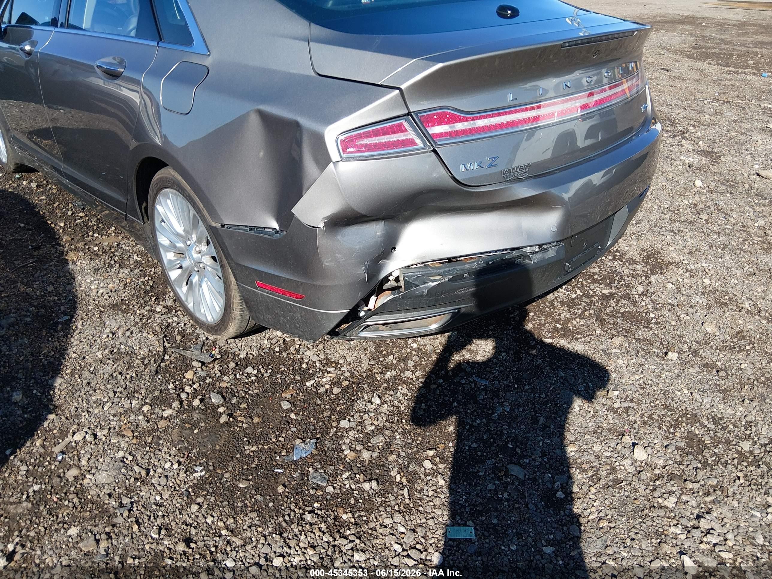 2015 Lincoln Mkz Серый vin: 3LN6L2JK3FR608709