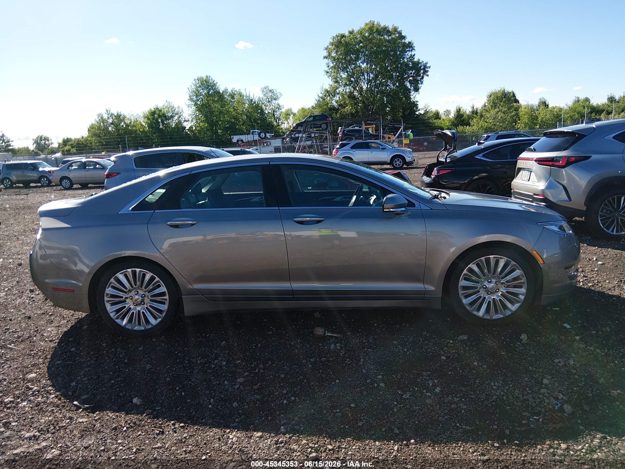 2015 Lincoln Mkz Серый vin: 3LN6L2JK3FR608709