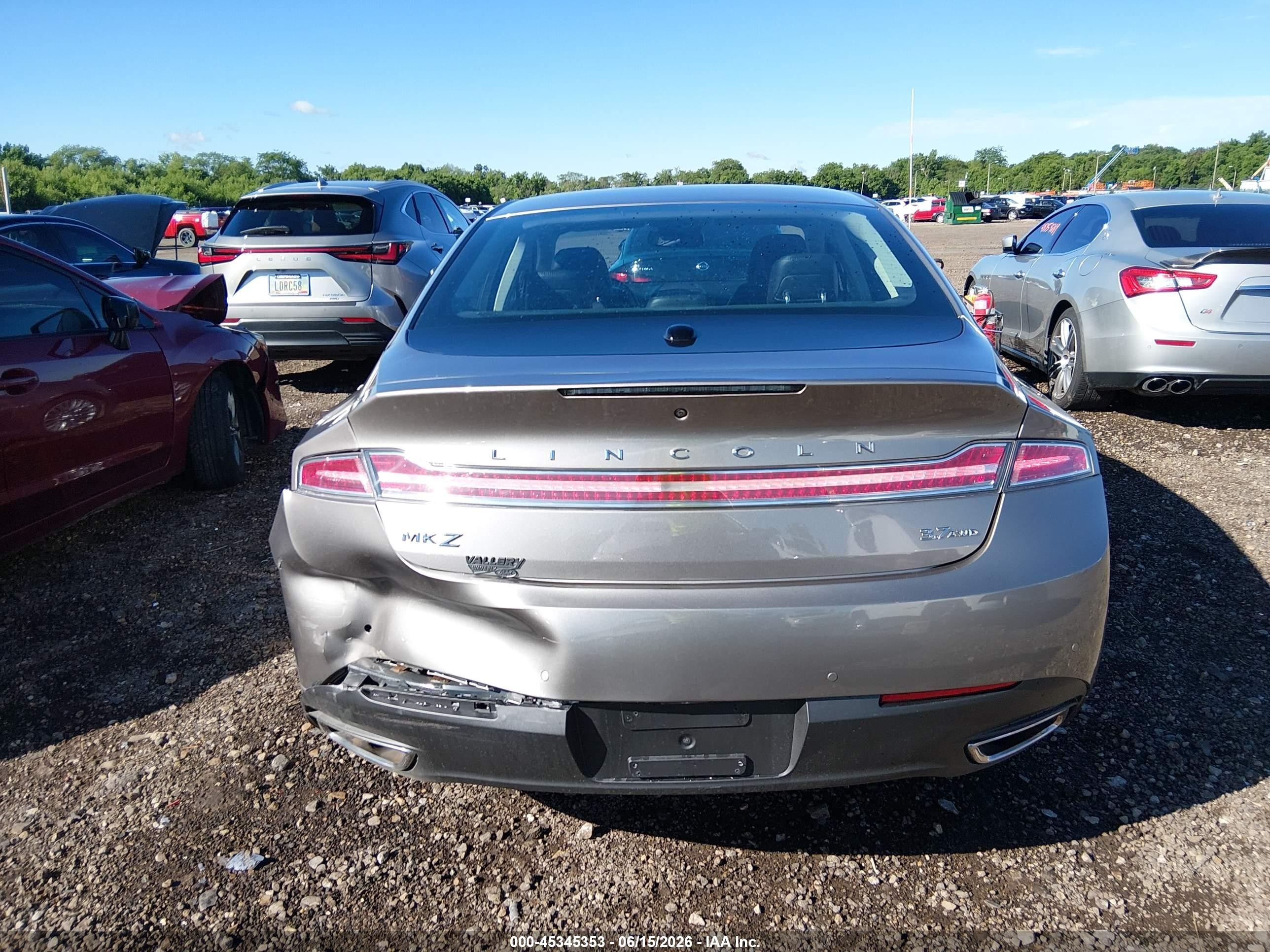 2015 Lincoln Mkz Серый vin: 3LN6L2JK3FR608709