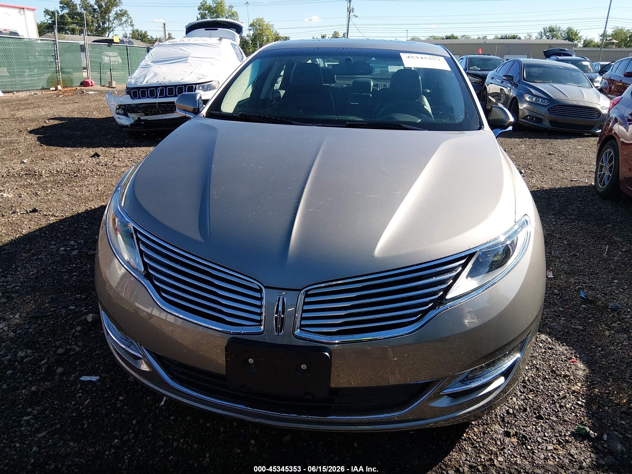 2015 Lincoln Mkz Серый vin: 3LN6L2JK3FR608709