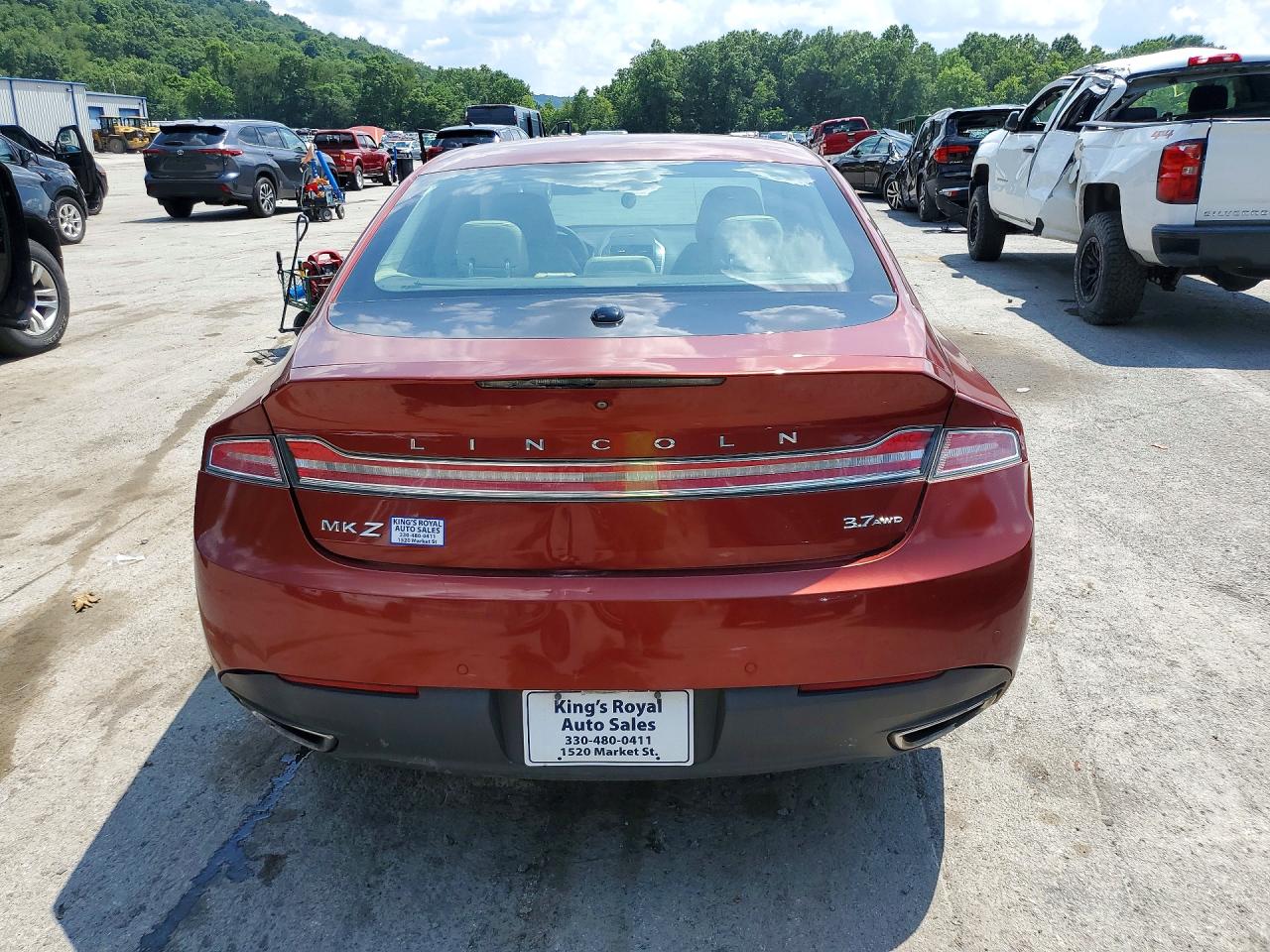2014 Lincoln Mkz Red vin: 3LN6L2JK4ER835745